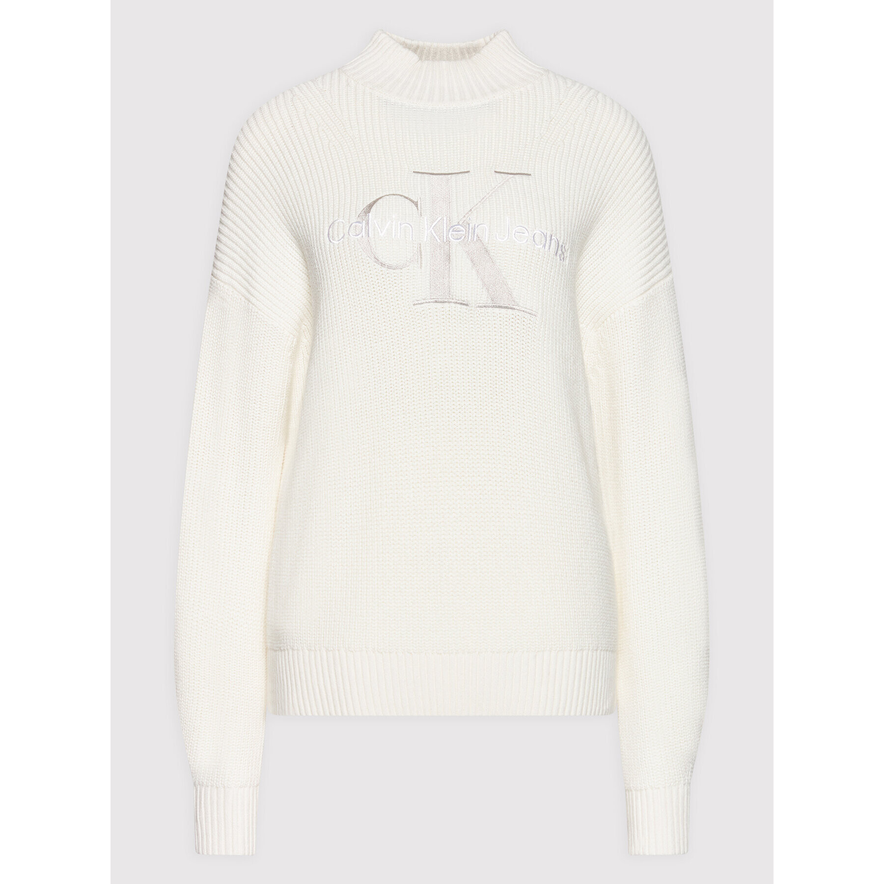 Calvin Klein Jeans Пуловер J20J217731 Бежов Relaxed Fit - Pepit.bg