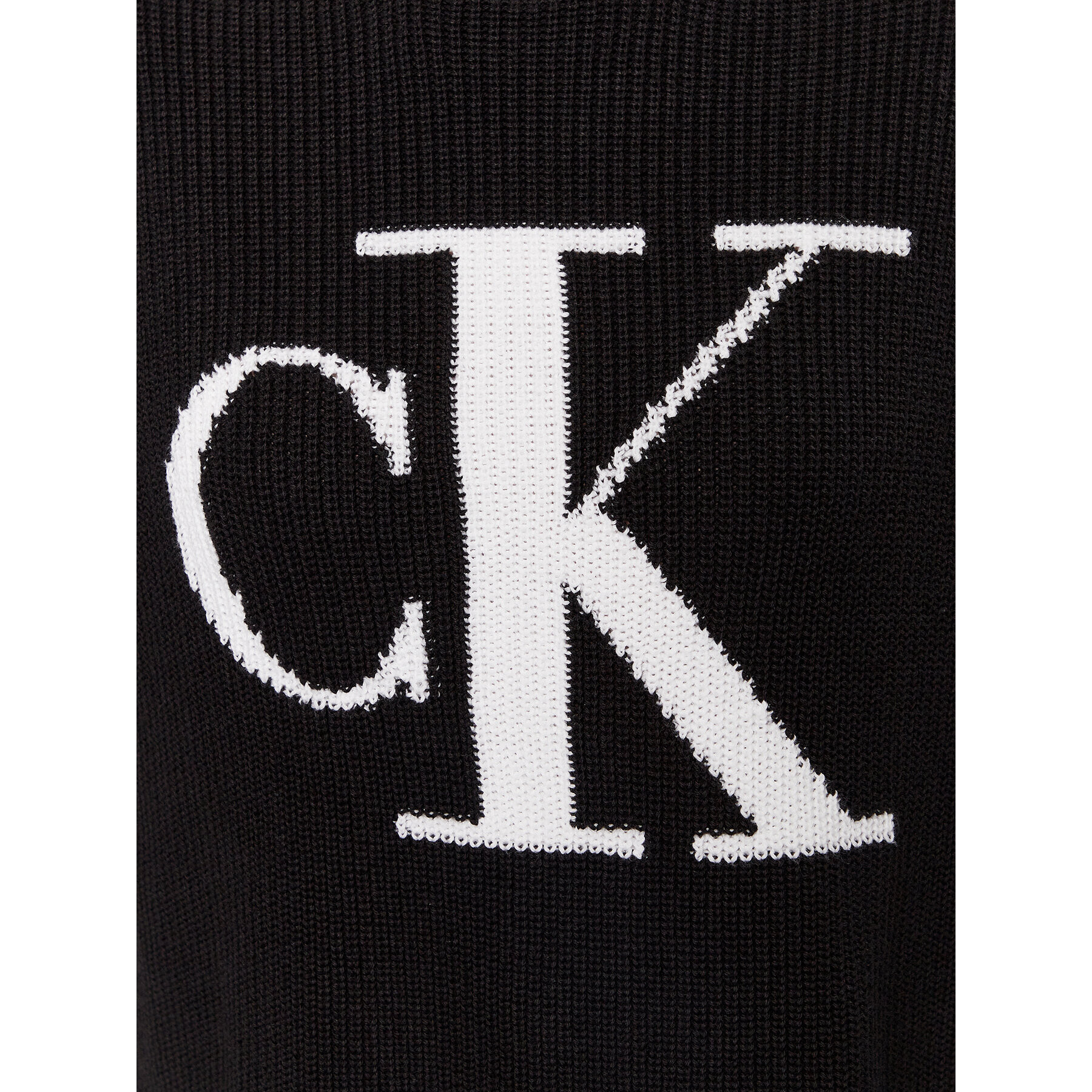 Calvin Klein Jeans Пуловер J20J221347 Черен Regular Fit - Pepit.bg