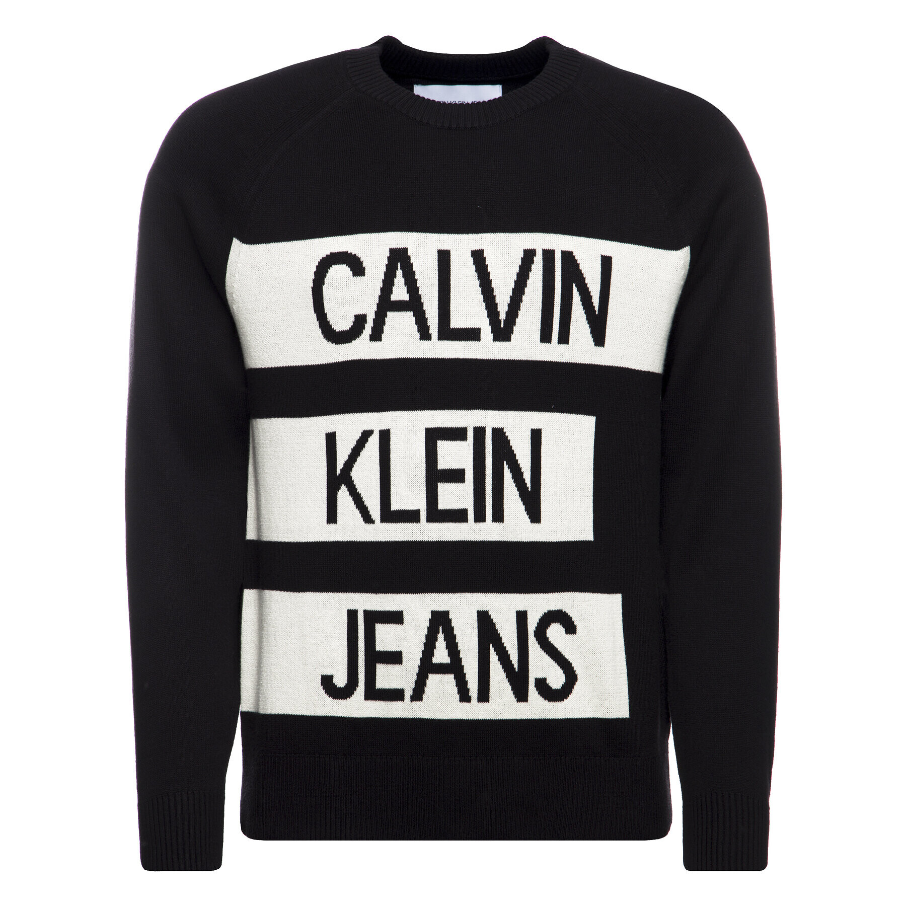 Calvin Klein Jeans Пуловер J30J314117 Черен Regular Fit - Pepit.bg