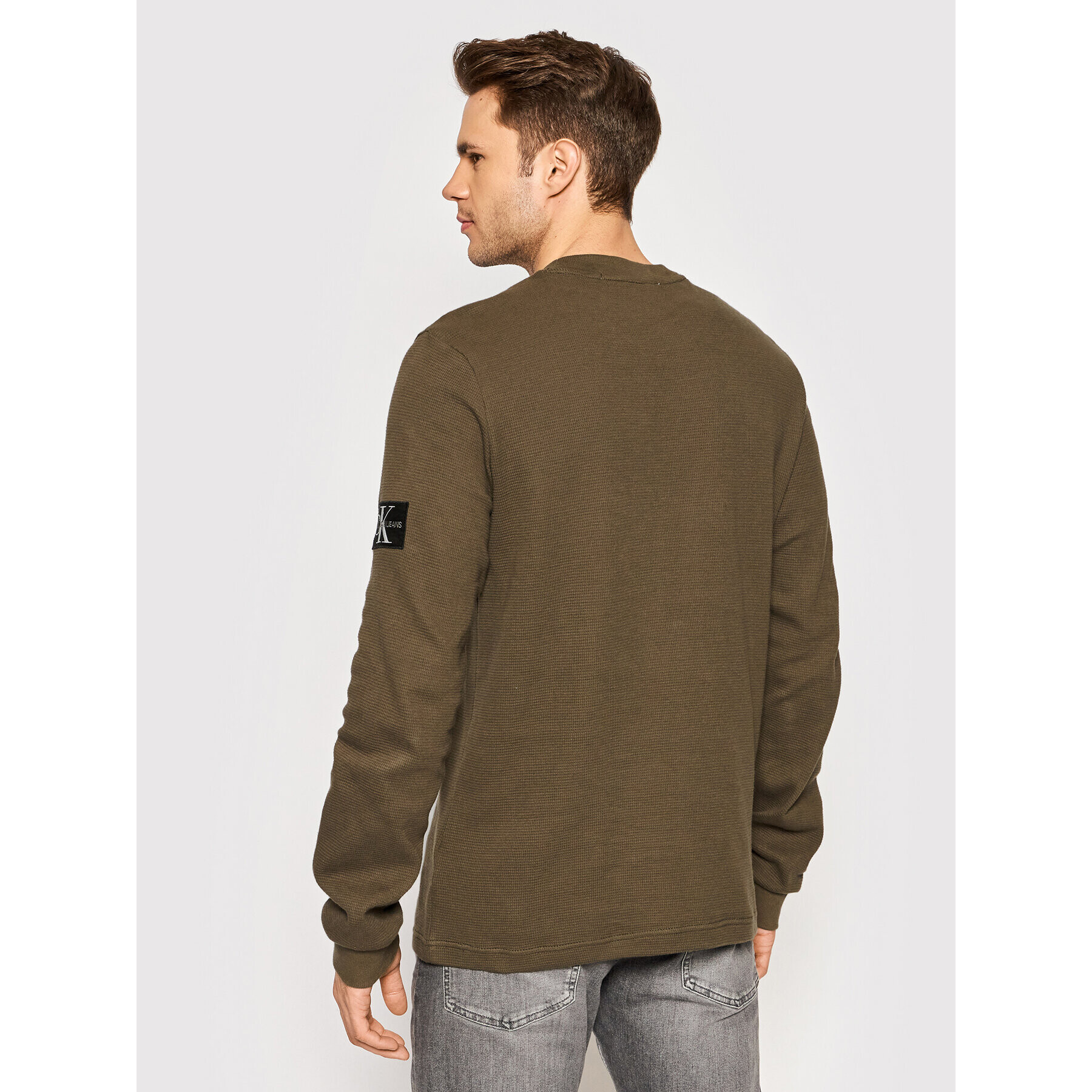 Calvin Klein Jeans Пуловер J30J316610 Зелен Regular Fit - Pepit.bg