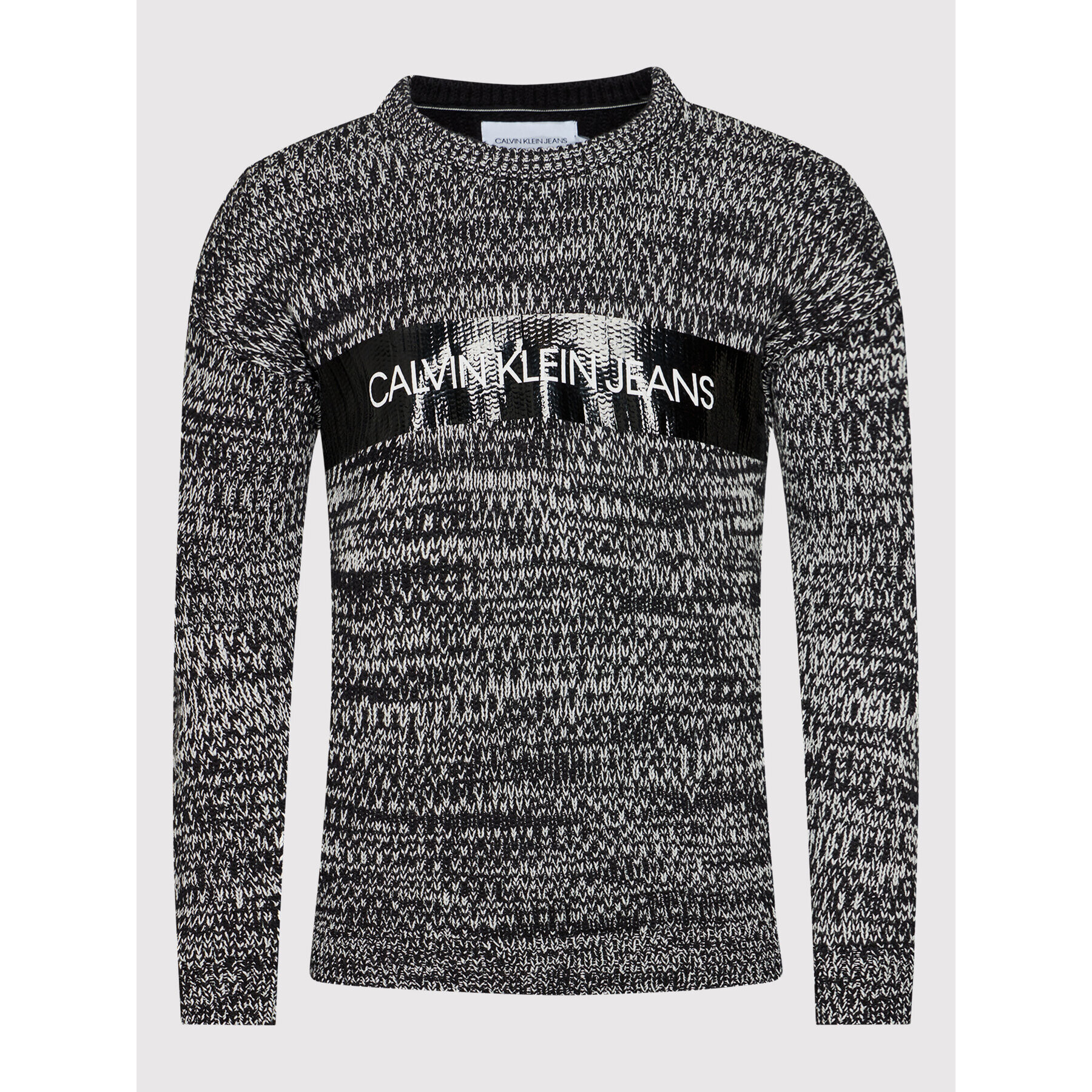 Calvin Klein Jeans Пуловер J30J317119 Черен Regular Fit - Pepit.bg
