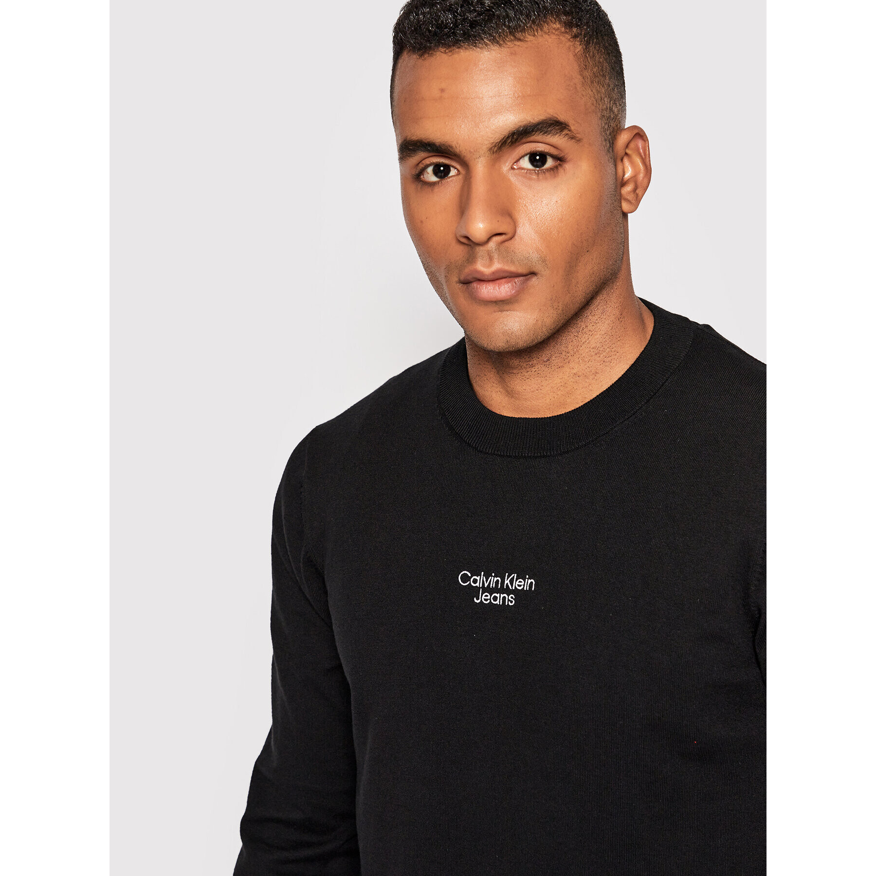 Calvin Klein Jeans Пуловер J30J320618 Черен Regular Fit - Pepit.bg