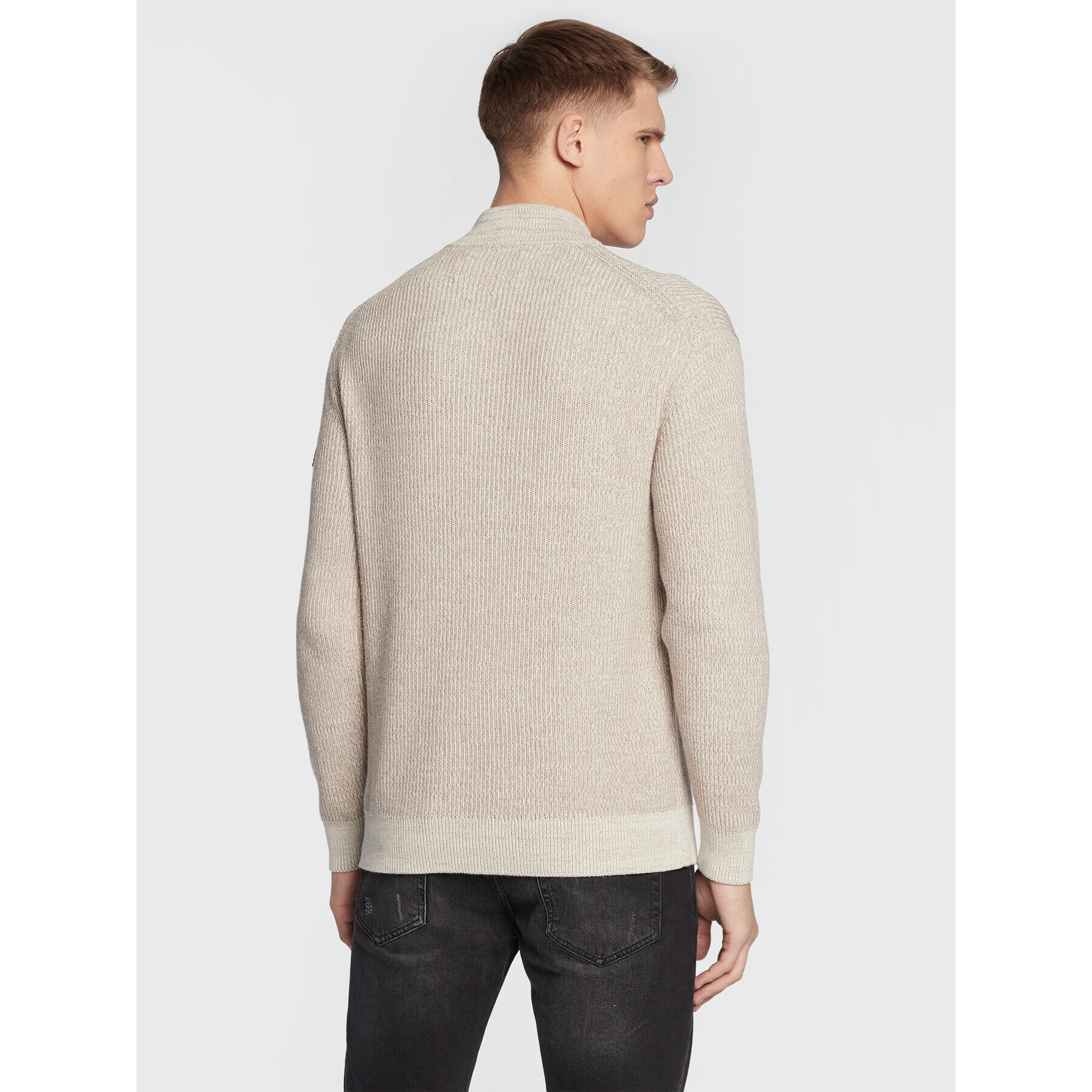 Calvin Klein Jeans Пуловер J30J321688 Бежов Regular Fit - Pepit.bg