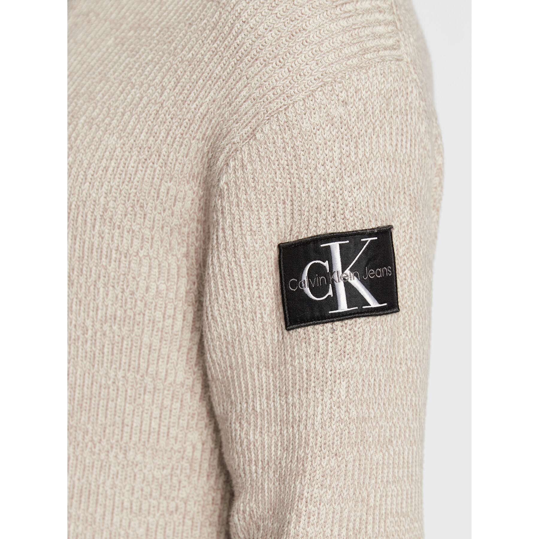 Calvin Klein Jeans Пуловер J30J321688 Бежов Regular Fit - Pepit.bg