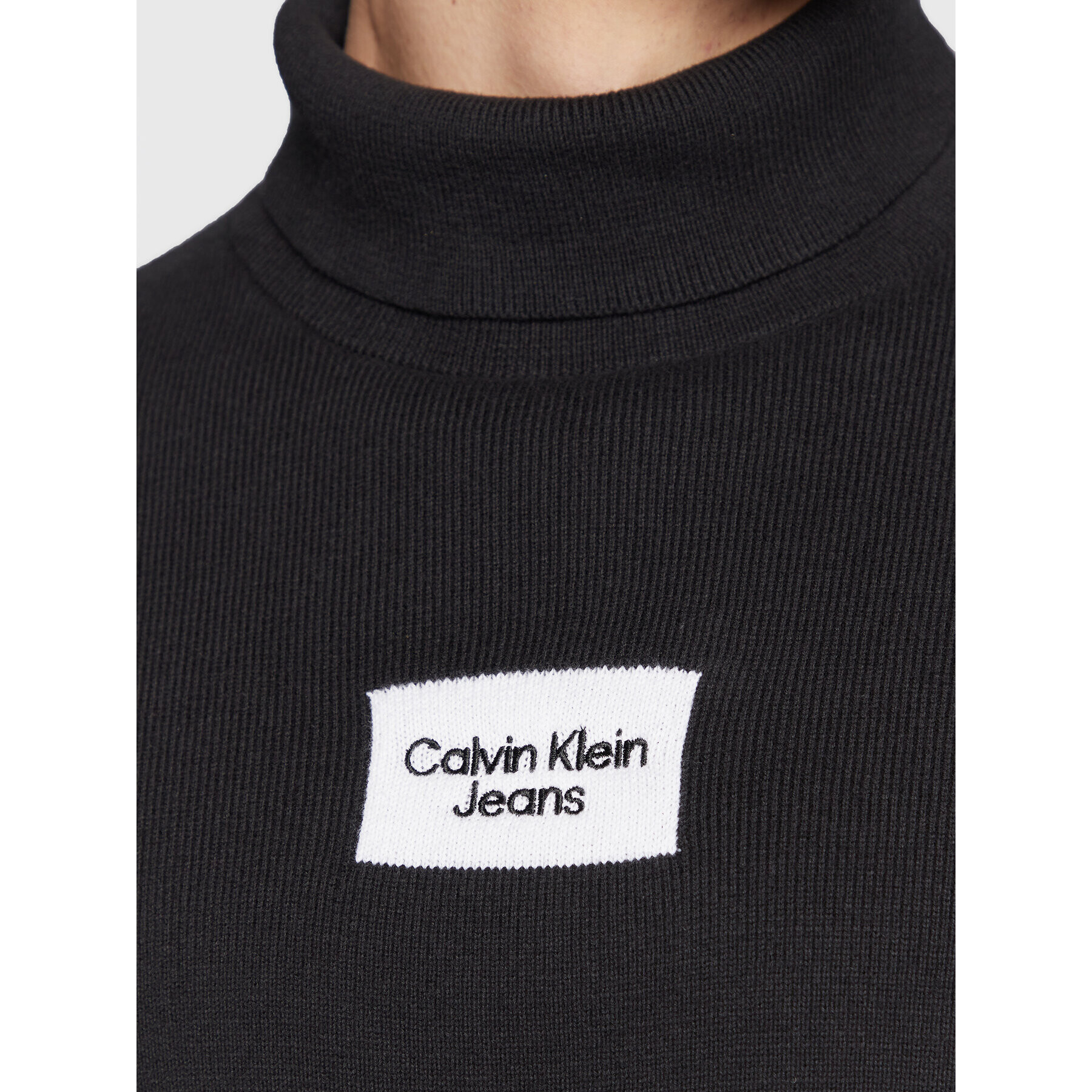 Calvin Klein Jeans Пуловер J30J322453 Черен Regular Fit - Pepit.bg