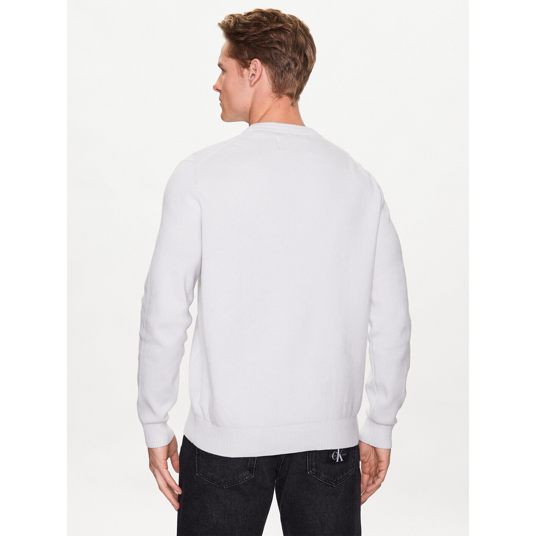 Calvin Klein Jeans Пуловер J30J323295 Сив Regular Fit - Pepit.bg
