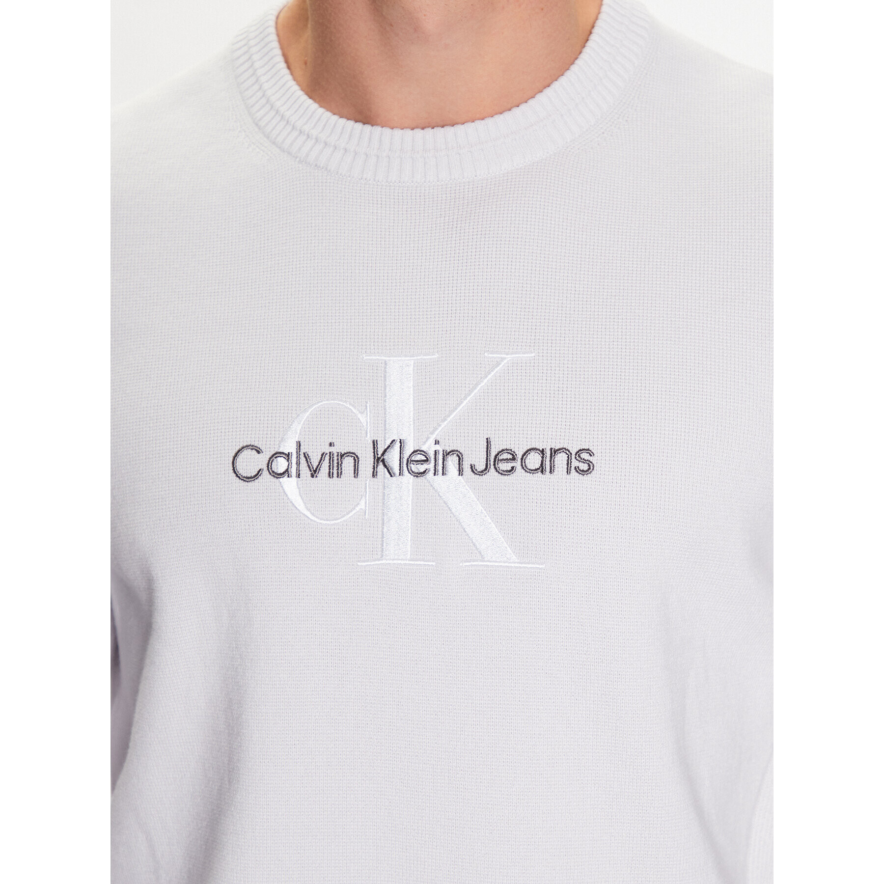 Calvin Klein Jeans Пуловер J30J323295 Сив Regular Fit - Pepit.bg