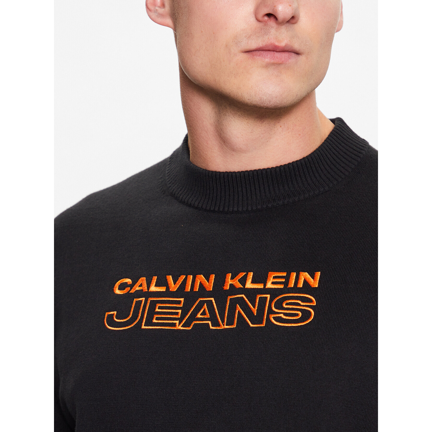 Calvin Klein Jeans Пуловер J30J323841 Черен Regular Fit - Pepit.bg