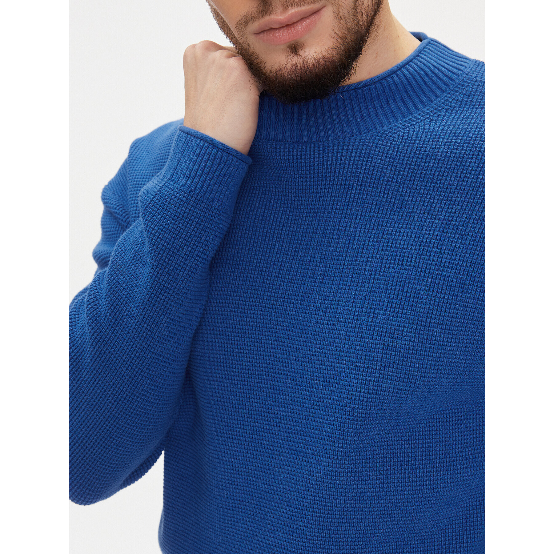 Calvin Klein Jeans Пуловер J30J323986 Син Regular Fit - Pepit.bg