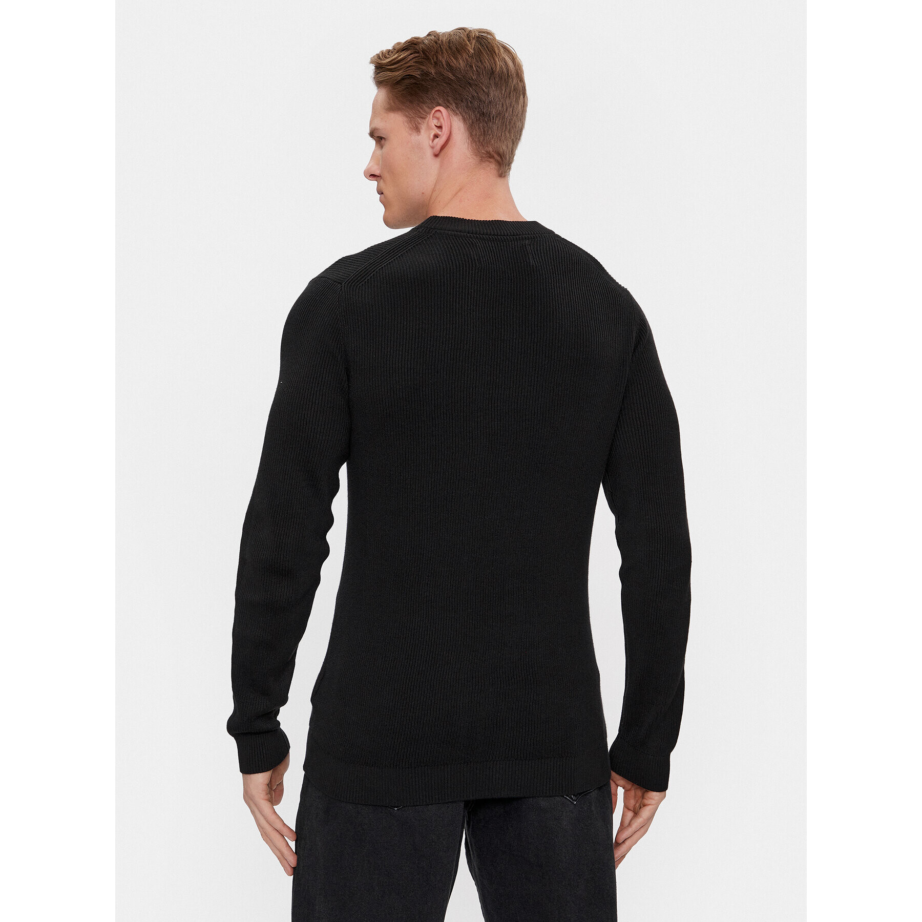 Calvin Klein Jeans Пуловер J30J324598 Черен Regular Fit - Pepit.bg