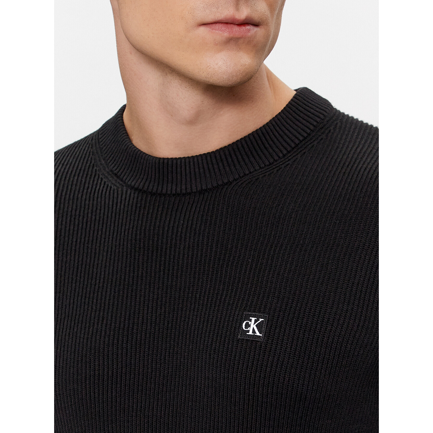 Calvin Klein Jeans Пуловер J30J324598 Черен Regular Fit - Pepit.bg