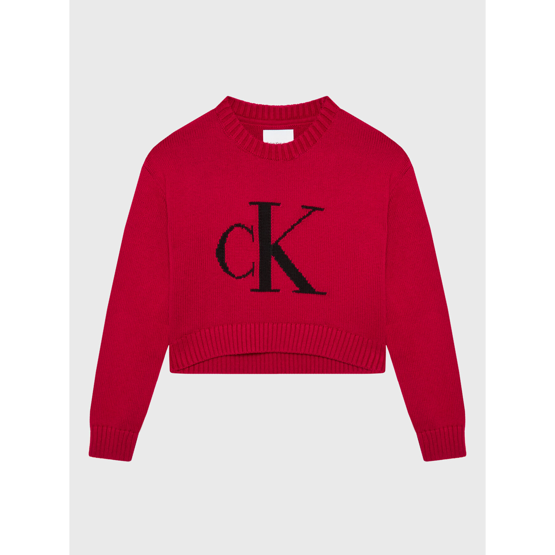 Calvin Klein Jeans Пуловер Monogram IG0IG01705 Бордо Relaxed Fit - Pepit.bg