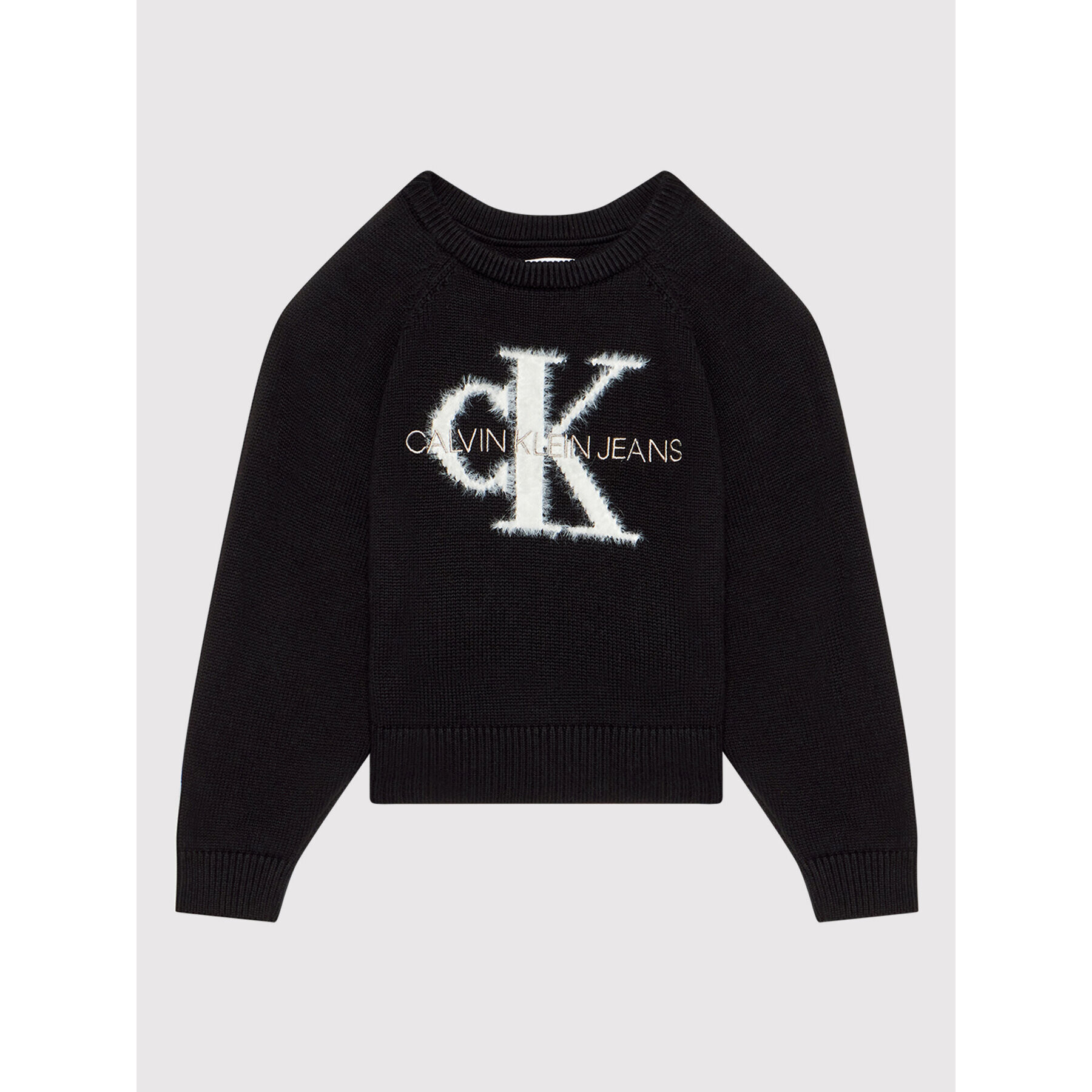 Calvin Klein Jeans Пуловер Monogram Logo IG0IG01149 Черен Regular Fit - Pepit.bg