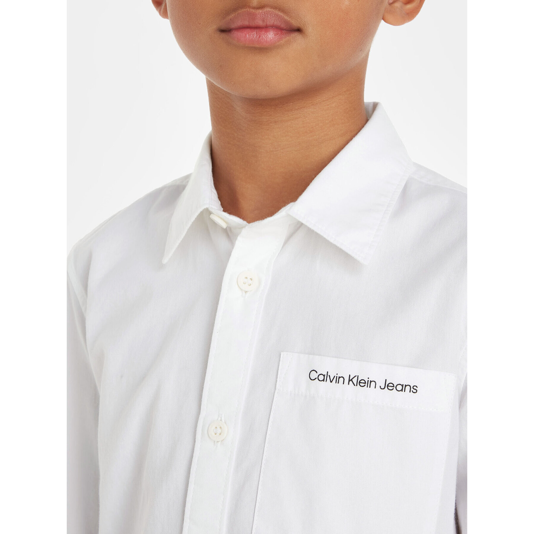 Calvin Klein Jeans Риза Ceremony IB0IB01737 Бял Regular Fit - Pepit.bg