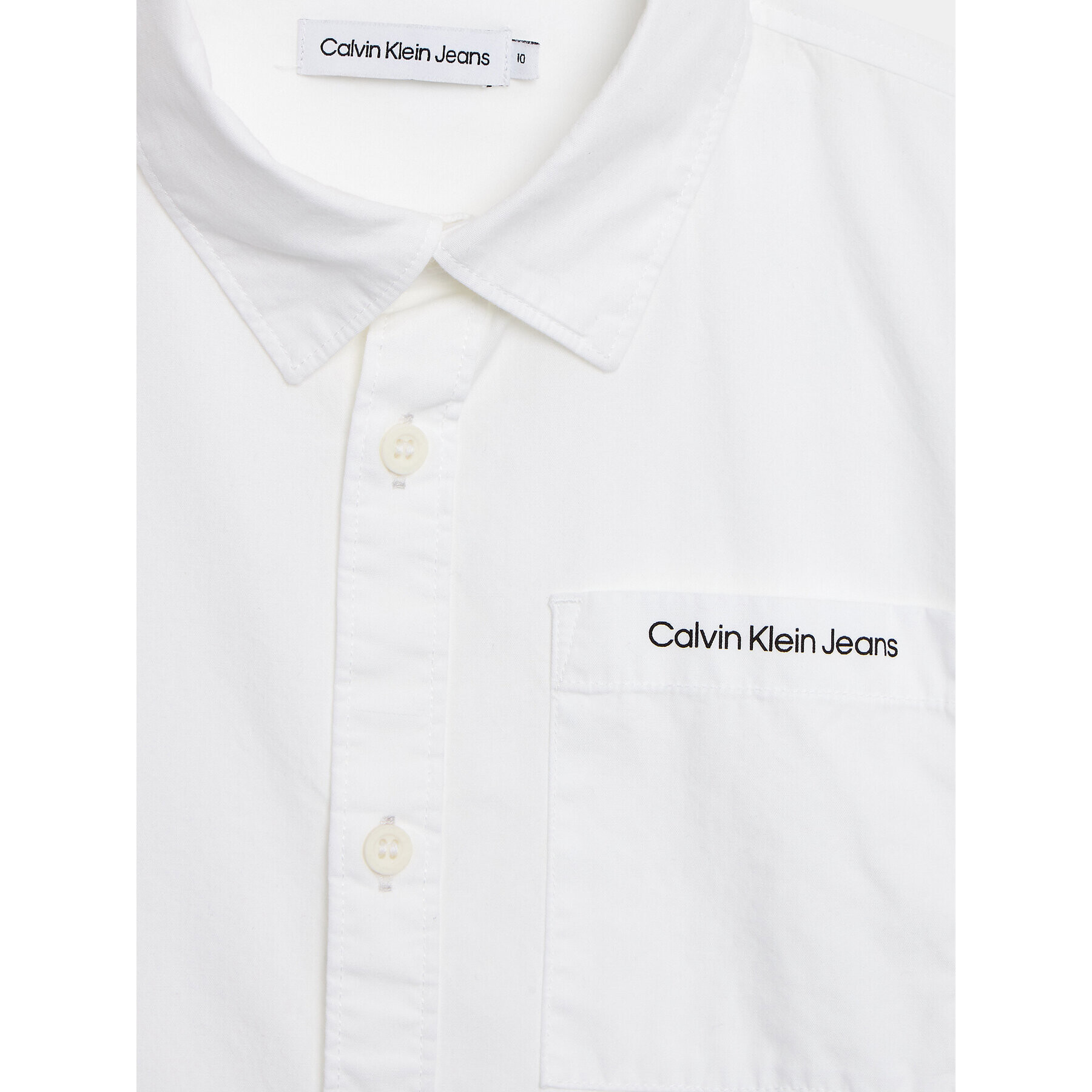 Calvin Klein Jeans Риза Ceremony IB0IB01737 Бял Regular Fit - Pepit.bg