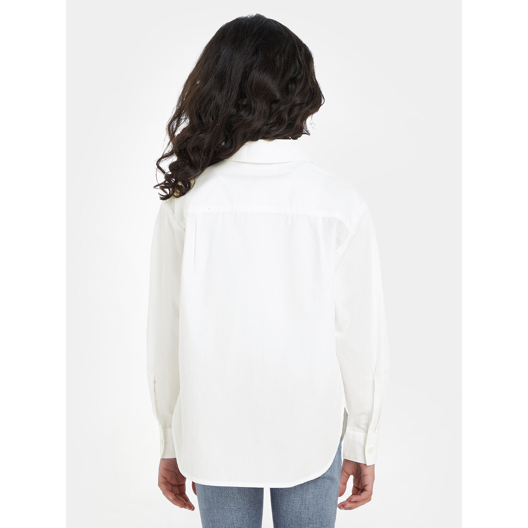 Calvin Klein Jeans Риза IG0IG02223 Бял Oversize - Pepit.bg