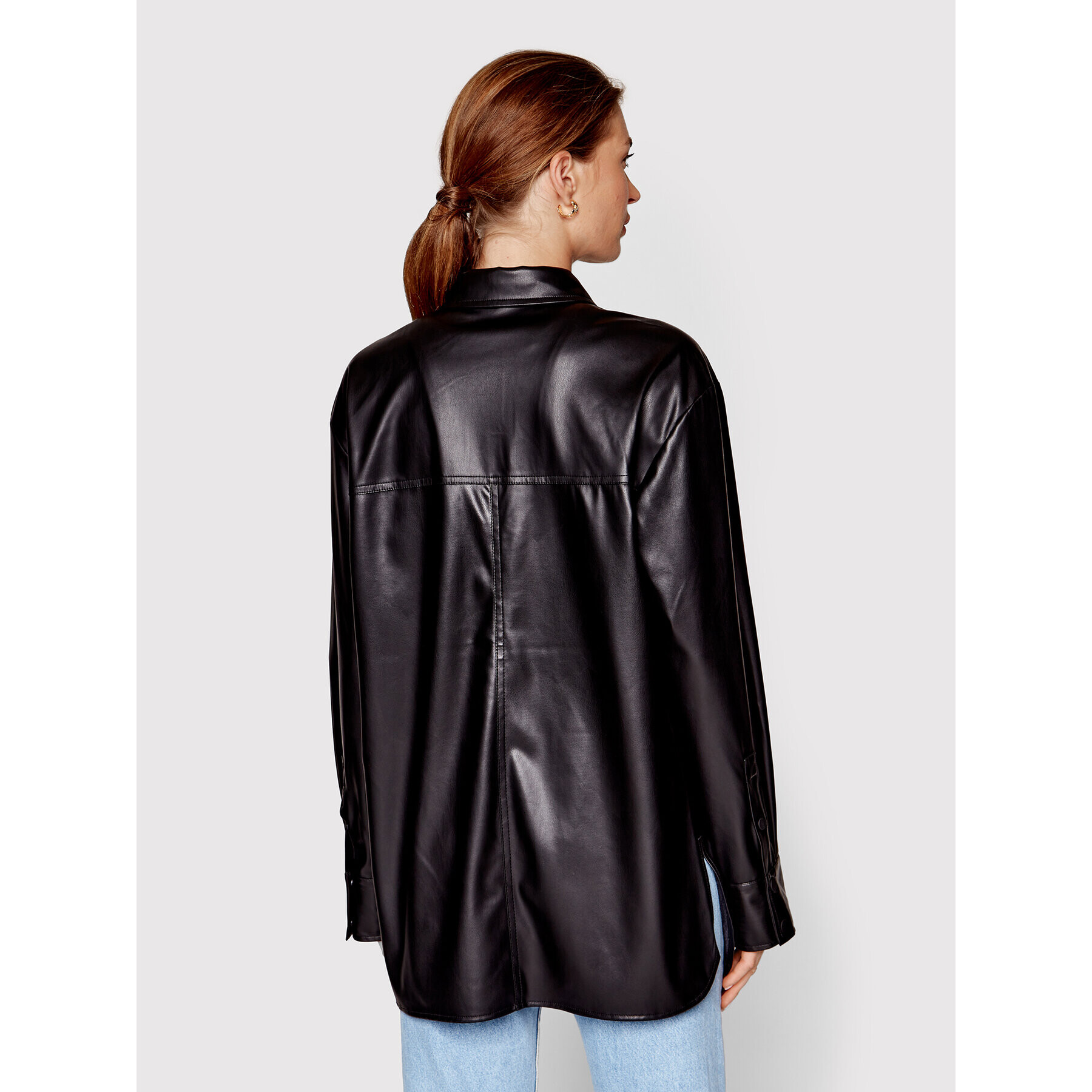 Calvin Klein Jeans Риза J20J218955 Черен Oversize - Pepit.bg