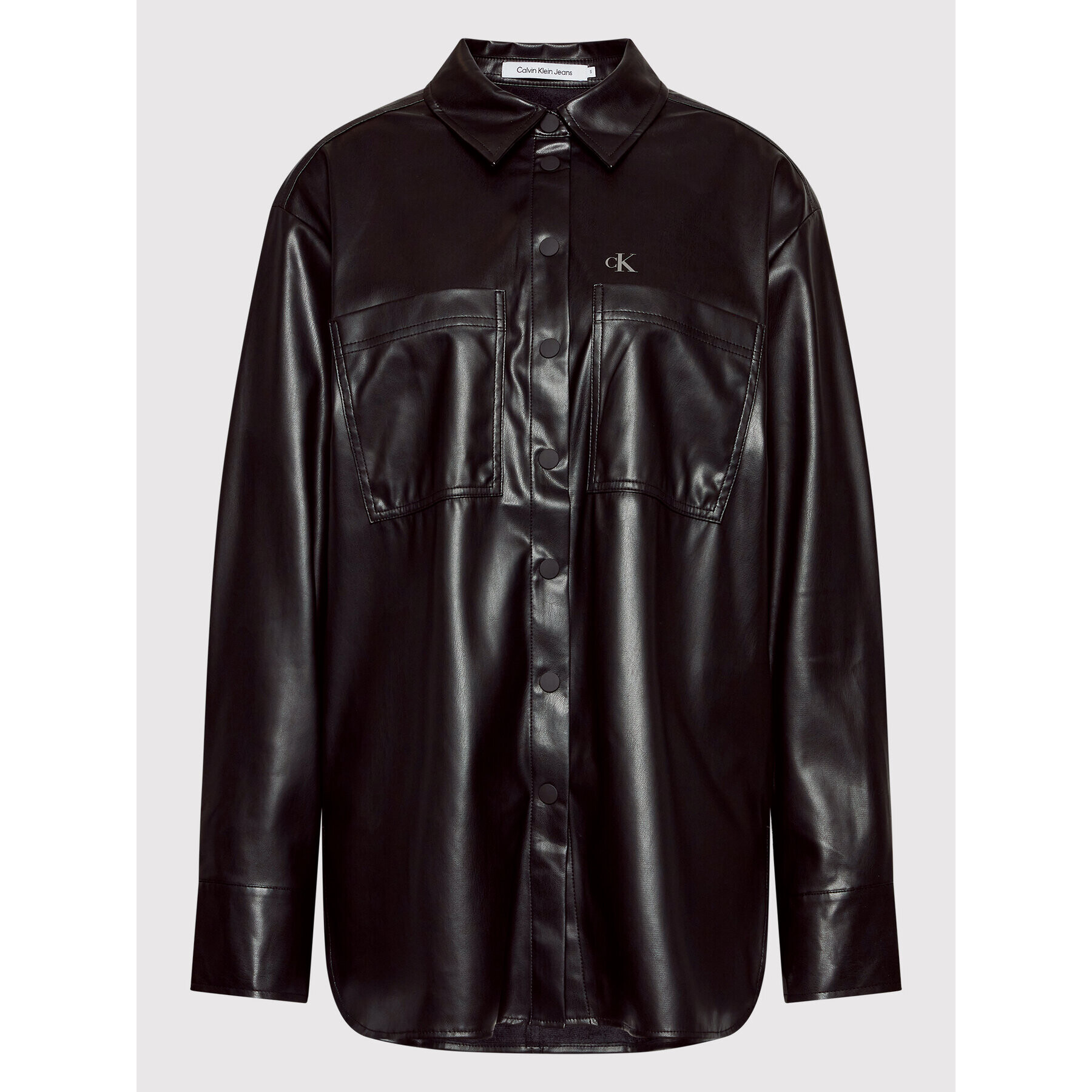 Calvin Klein Jeans Риза J20J218955 Черен Oversize - Pepit.bg