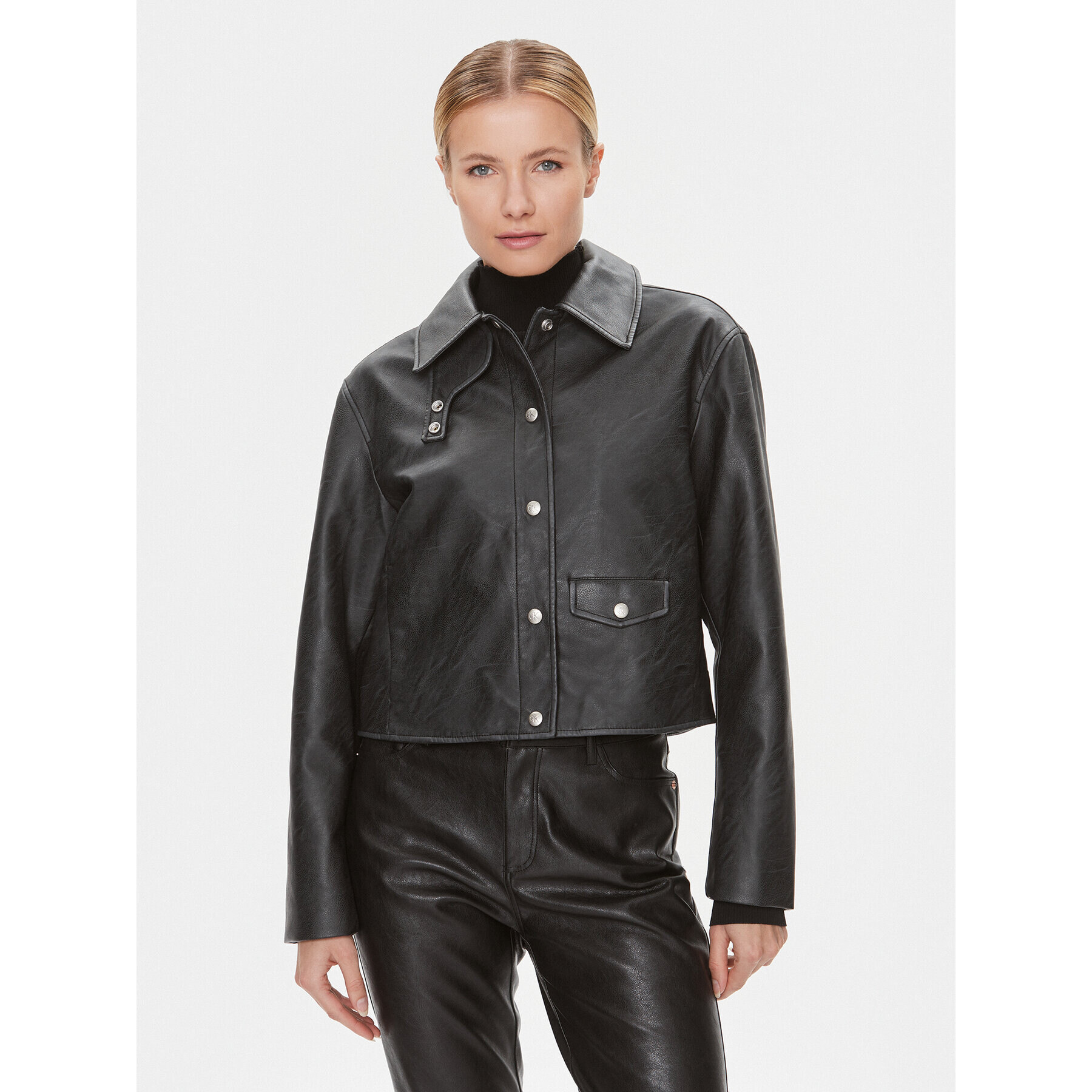 Calvin Klein Jeans Риза J20J222553 Черен Relaxed Fit - Pepit.bg