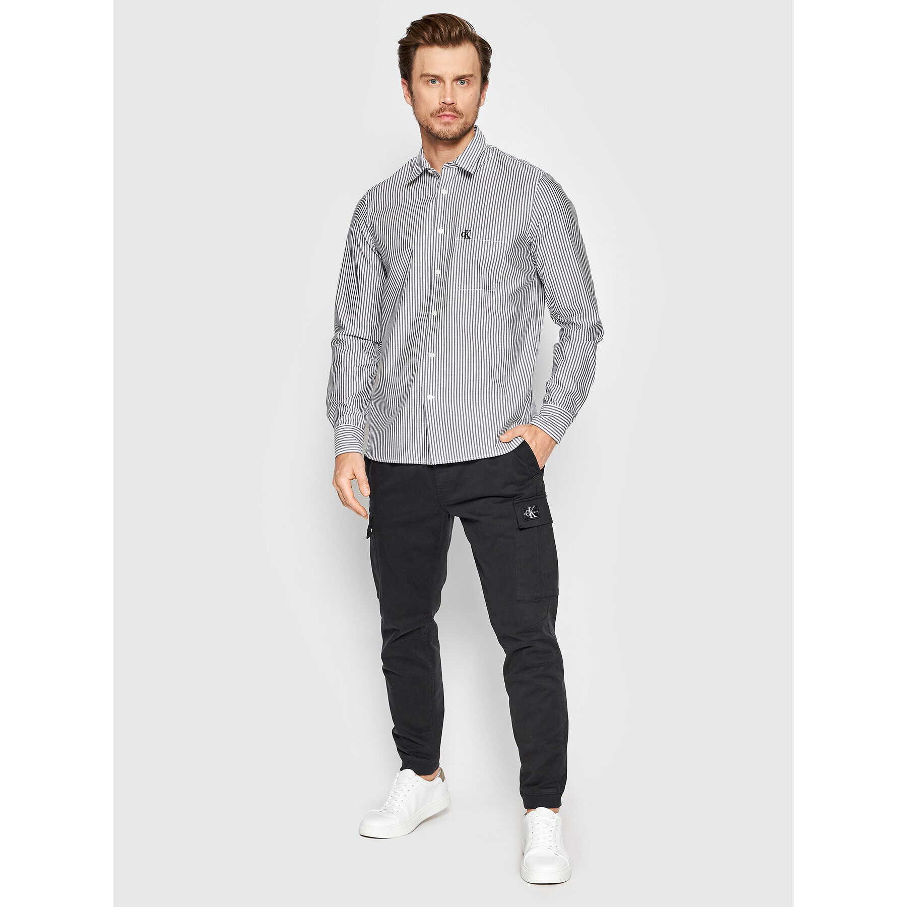 Calvin Klein Jeans Риза J30J320075 Бял Regular Fit - Pepit.bg