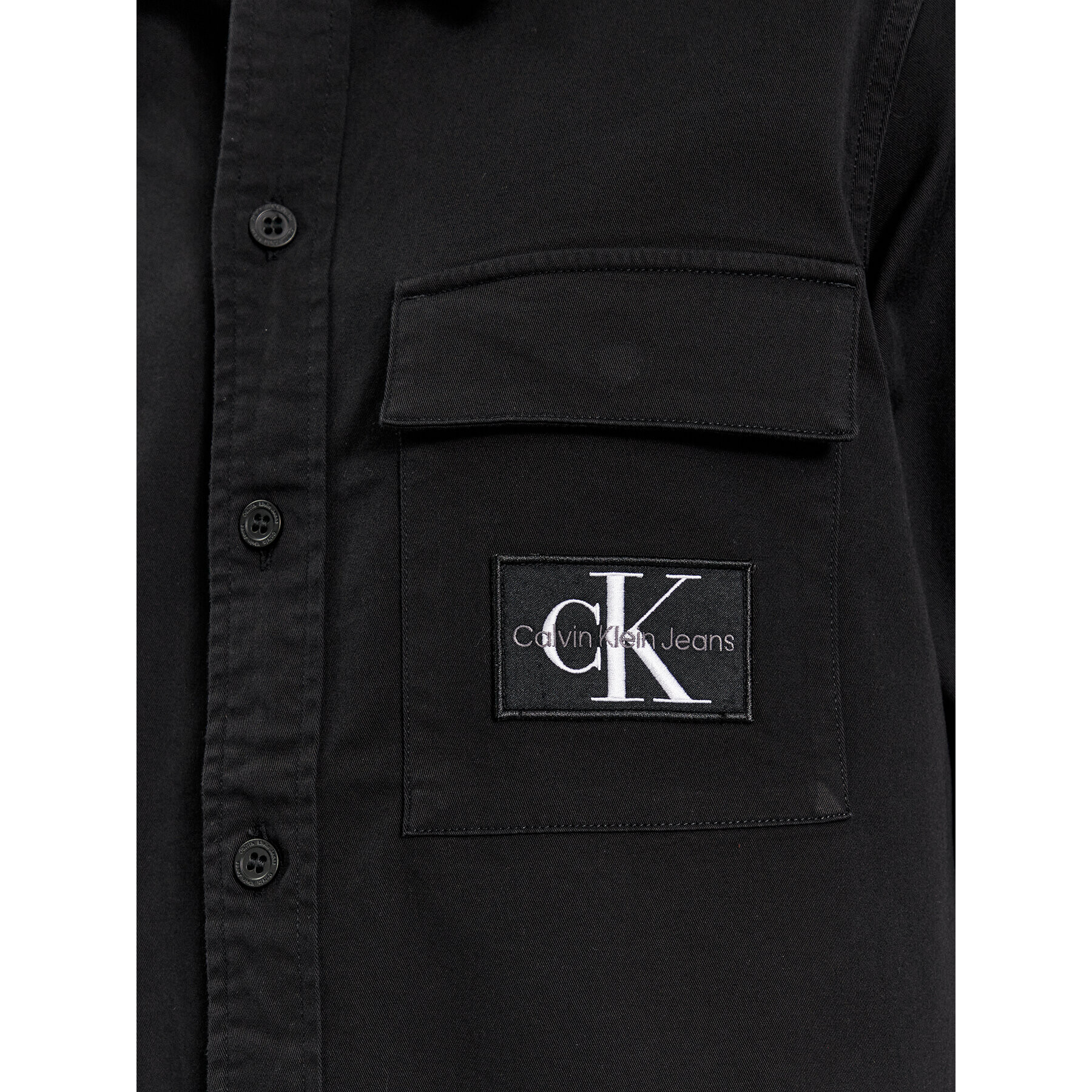 Calvin Klein Jeans Риза Utility Shirt J30J324610 Черен Regular Fit - Pepit.bg