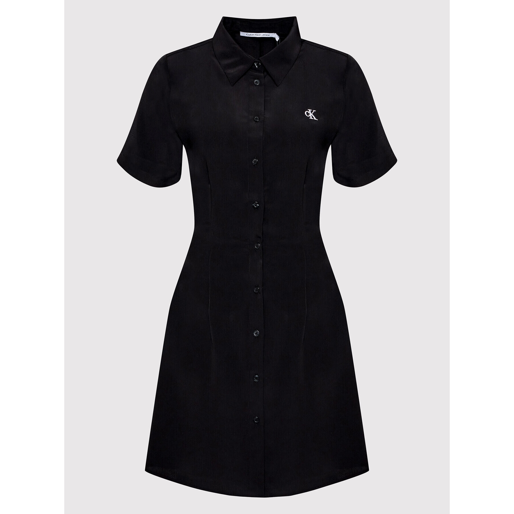 Calvin Klein Jeans Рокля тип риза J20J218342 Черен Regular Fit - Pepit.bg
