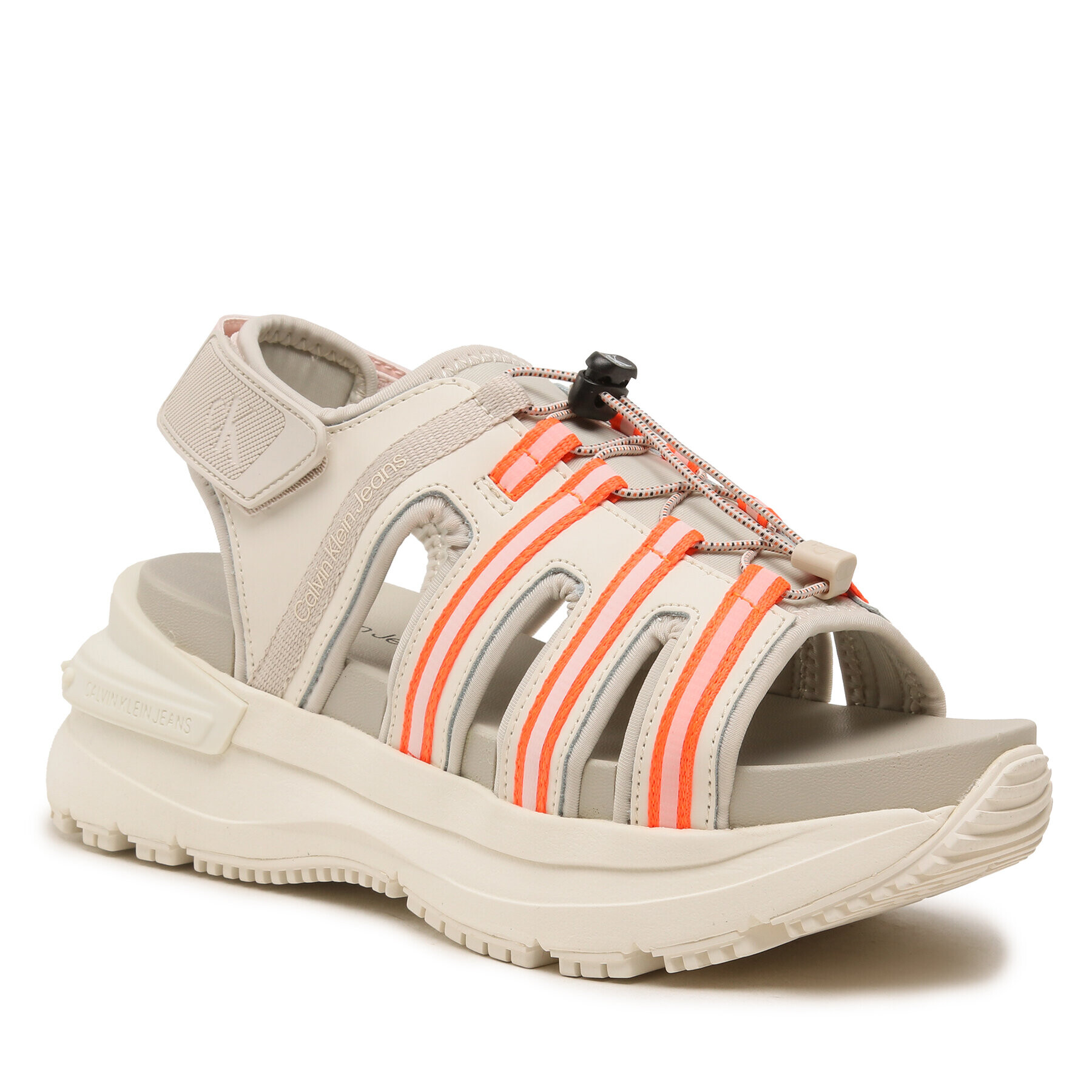 Calvin Klein Jeans Сандали Chunky Hybrid Sandal Hiking YW0YW01075 Екрю - Pepit.bg