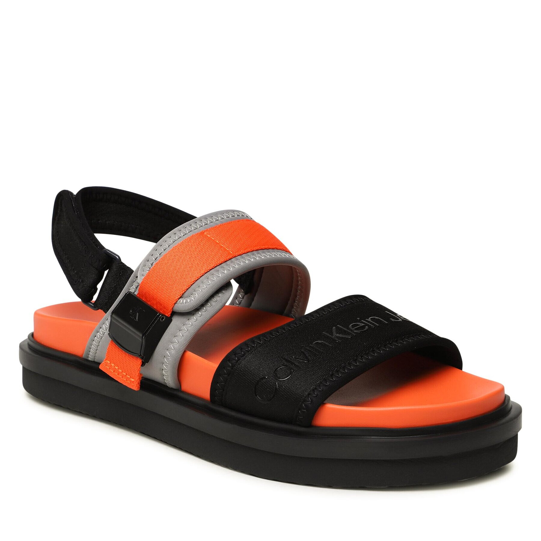 Calvin Klein Jeans Сандали Doublebar Hardware YM0YM00643 Черен - Pepit.bg