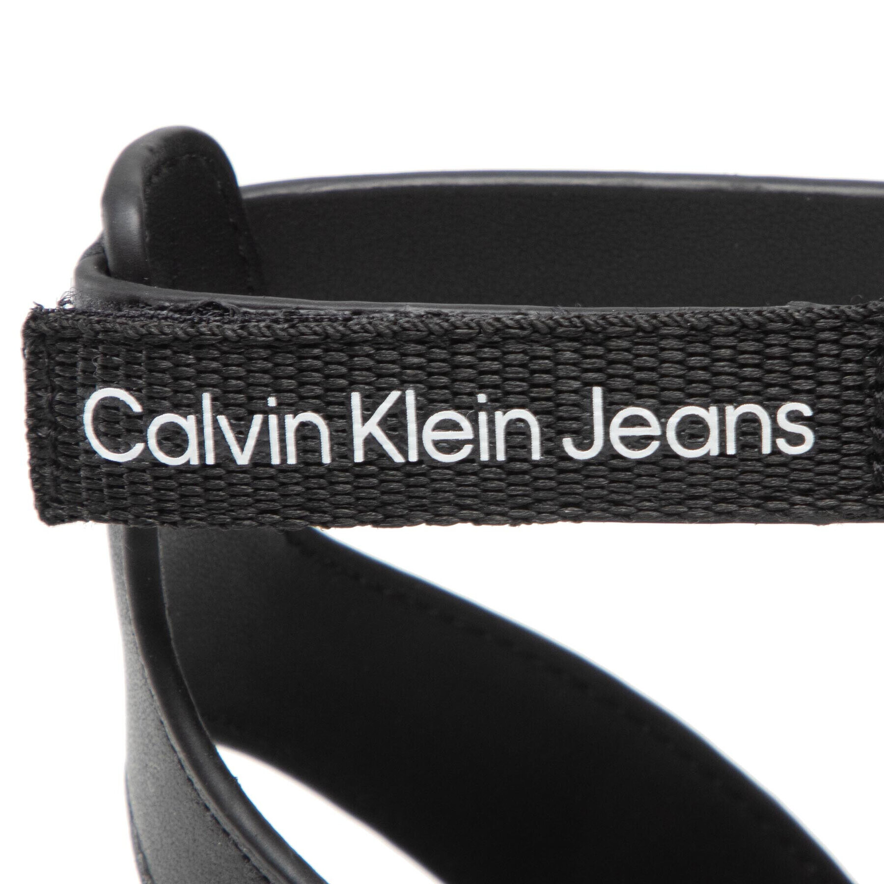 Calvin Klein Jeans Сандали Flat Sandal Strappy Lth YW0YW00547 Черен - Pepit.bg