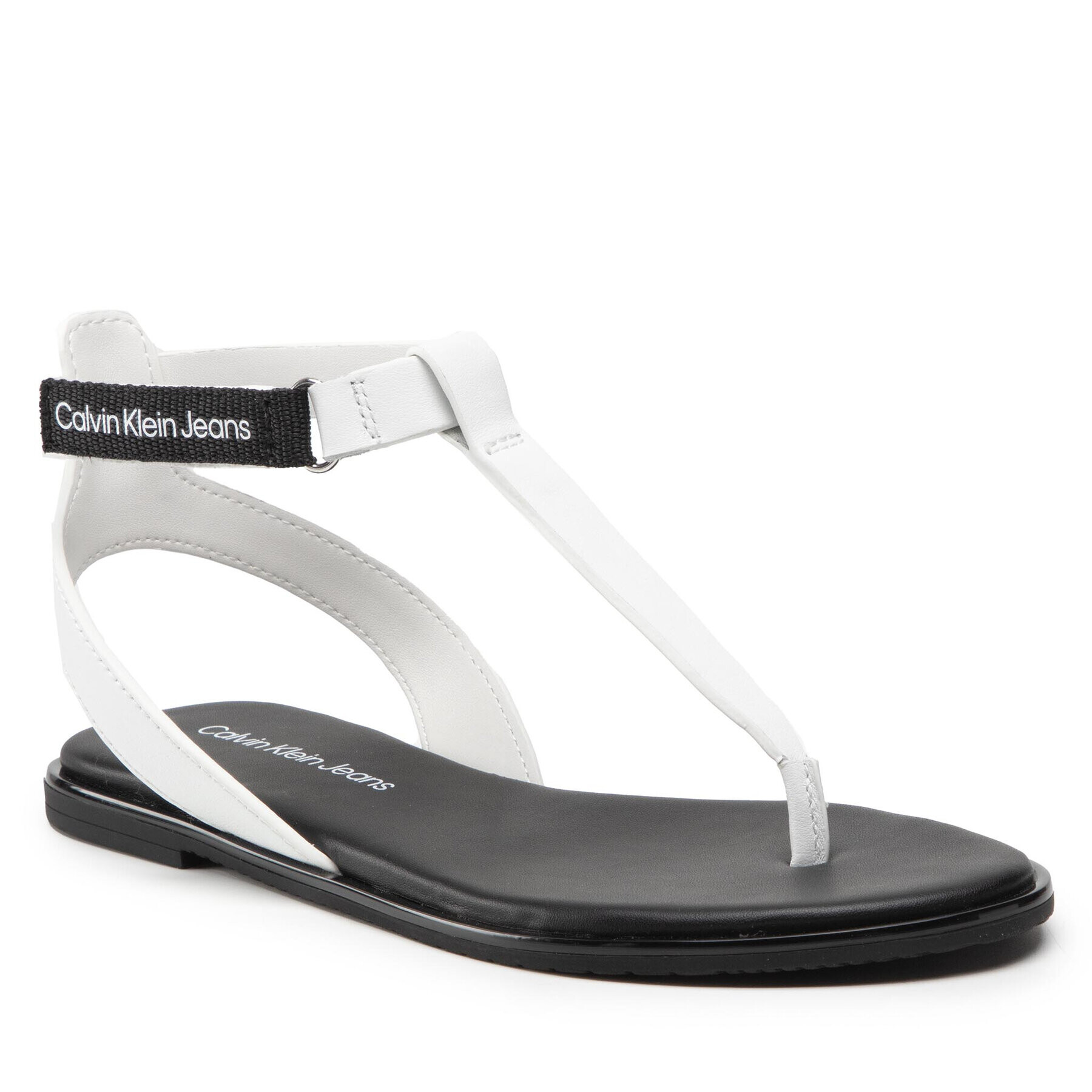 Calvin Klein Jeans Сандали Flat Sandal Toe YW0YW00545 Бял - Pepit.bg