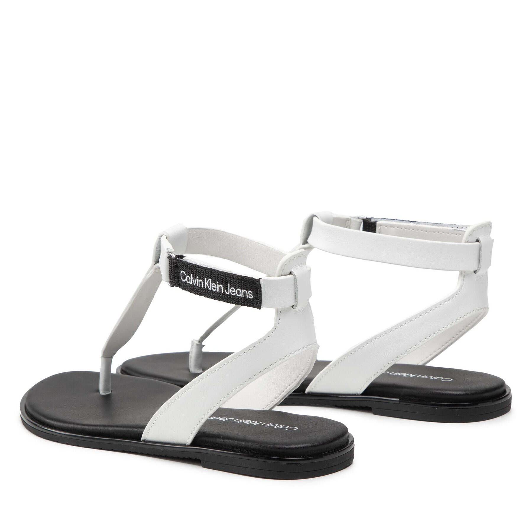 Calvin Klein Jeans Сандали Flat Sandal Toe YW0YW00545 Бял - Pepit.bg