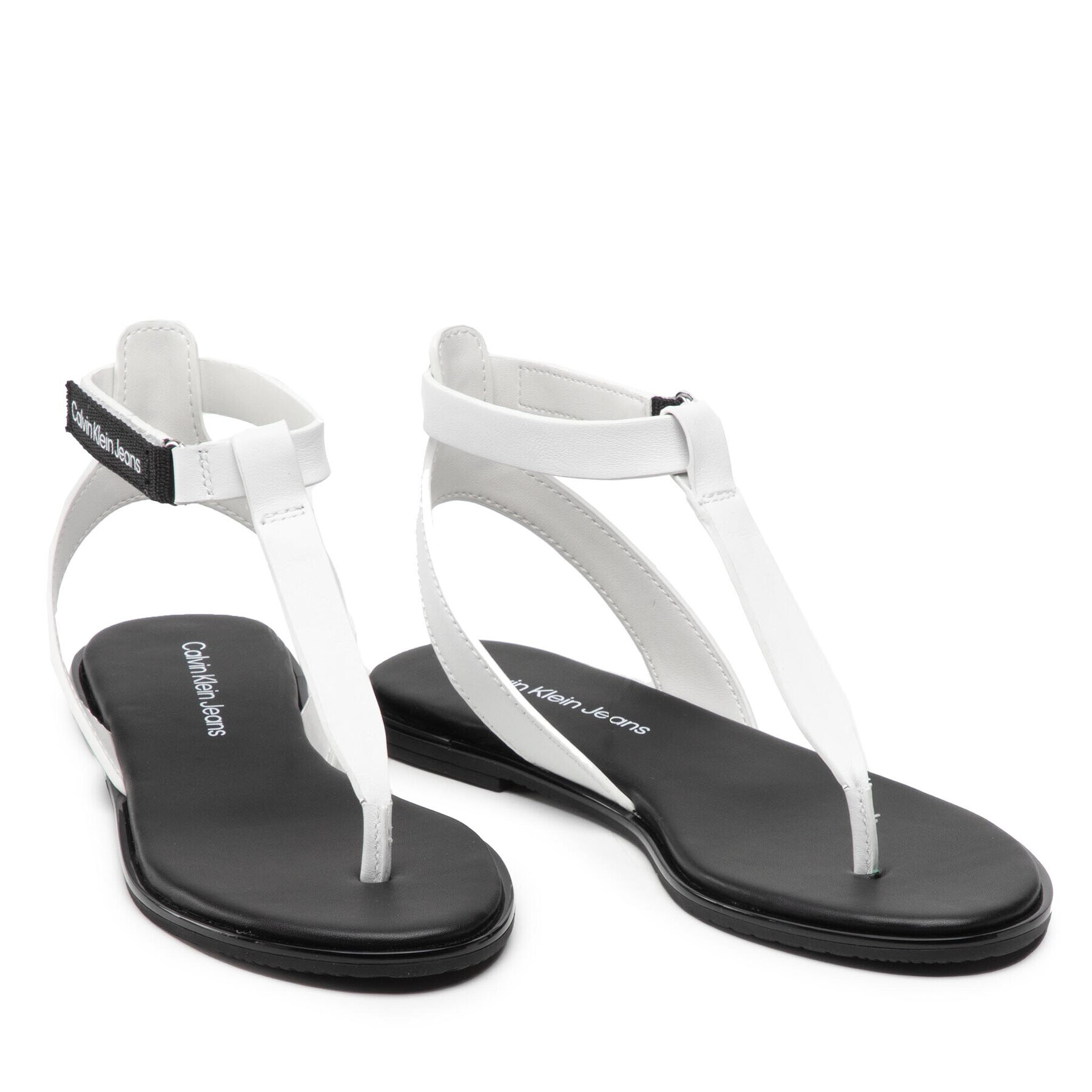 Calvin Klein Jeans Сандали Flat Sandal Toe YW0YW00545 Бял - Pepit.bg