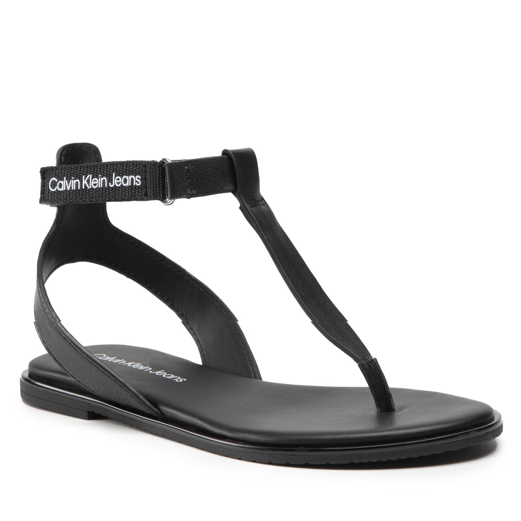 Calvin Klein Jeans Сандали Flat Sandal Toe YW0YW00545 Черен - Pepit.bg