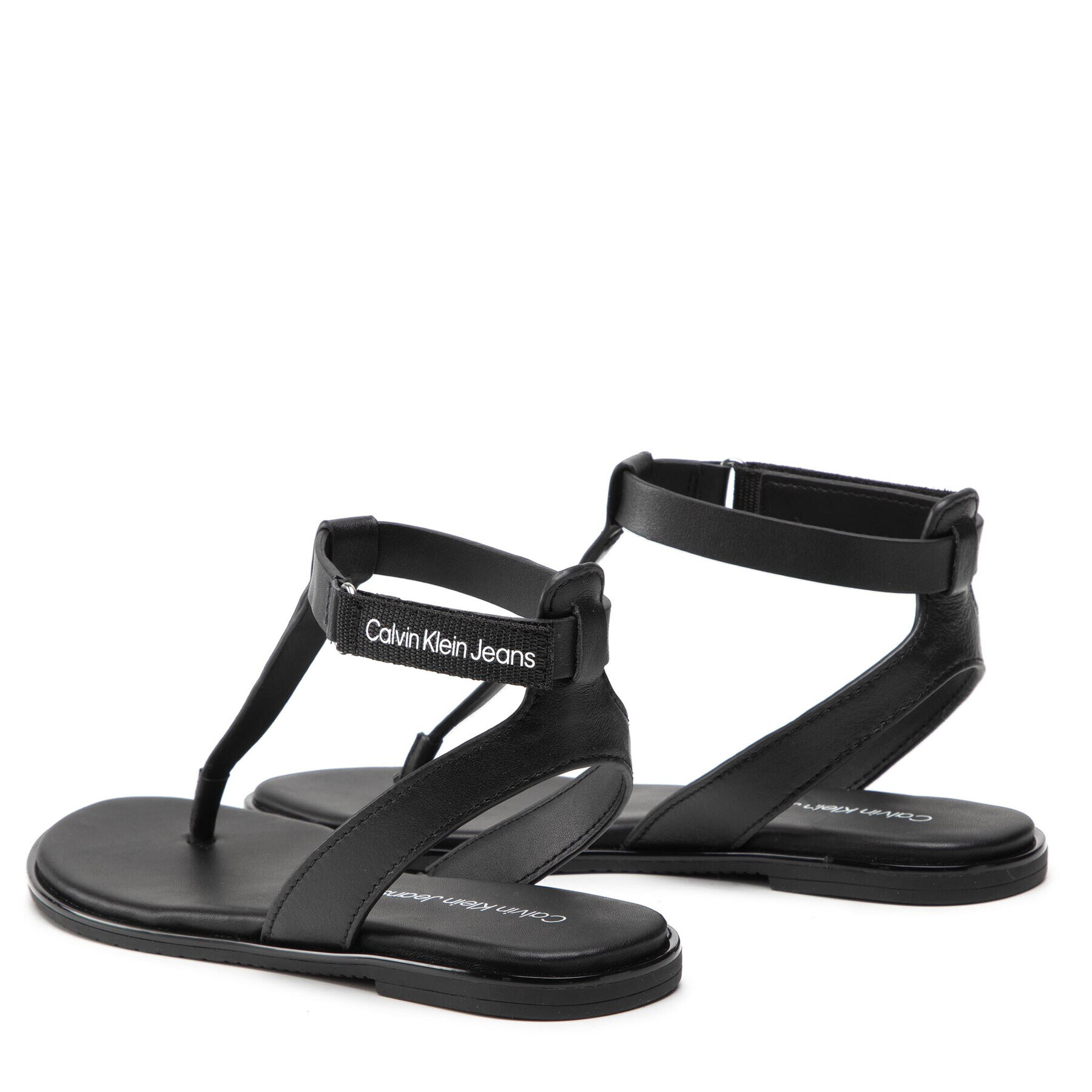 Calvin Klein Jeans Сандали Flat Sandal Toe YW0YW00545 Черен - Pepit.bg