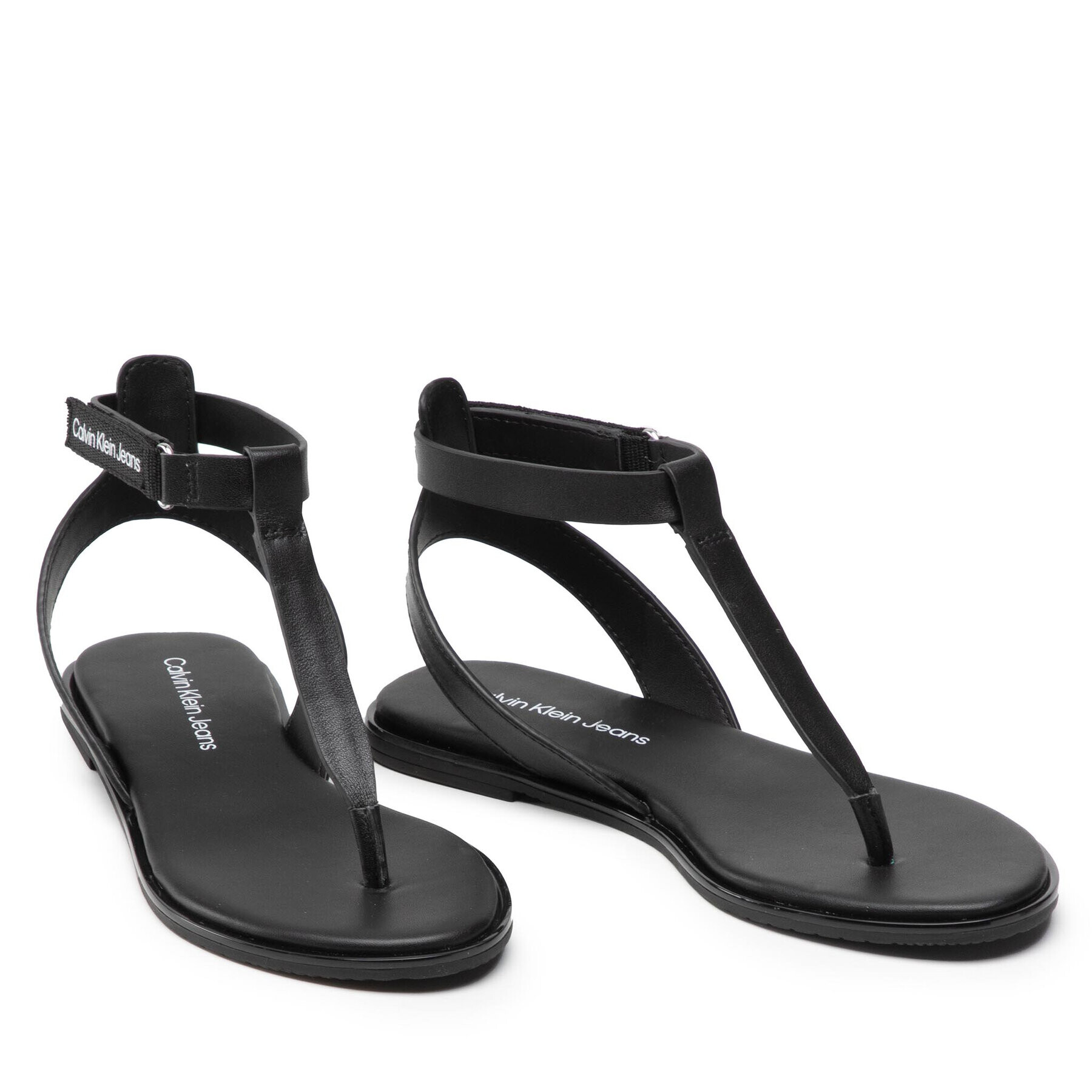 Calvin Klein Jeans Сандали Flat Sandal Toe YW0YW00545 Черен - Pepit.bg