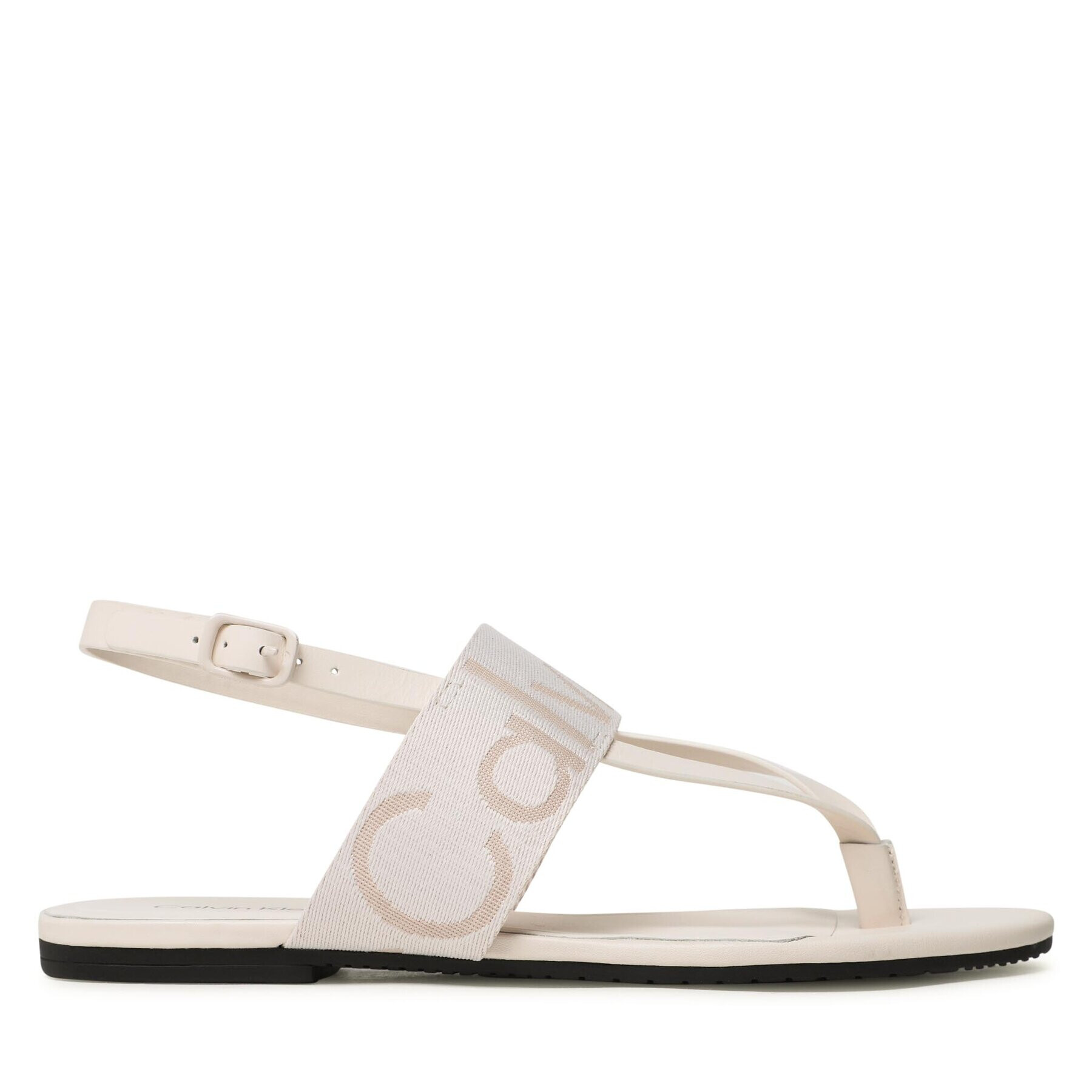 Calvin Klein Jeans Сандали Flat Sandal Toepost Webbing YW0YW00956 Бял - Pepit.bg