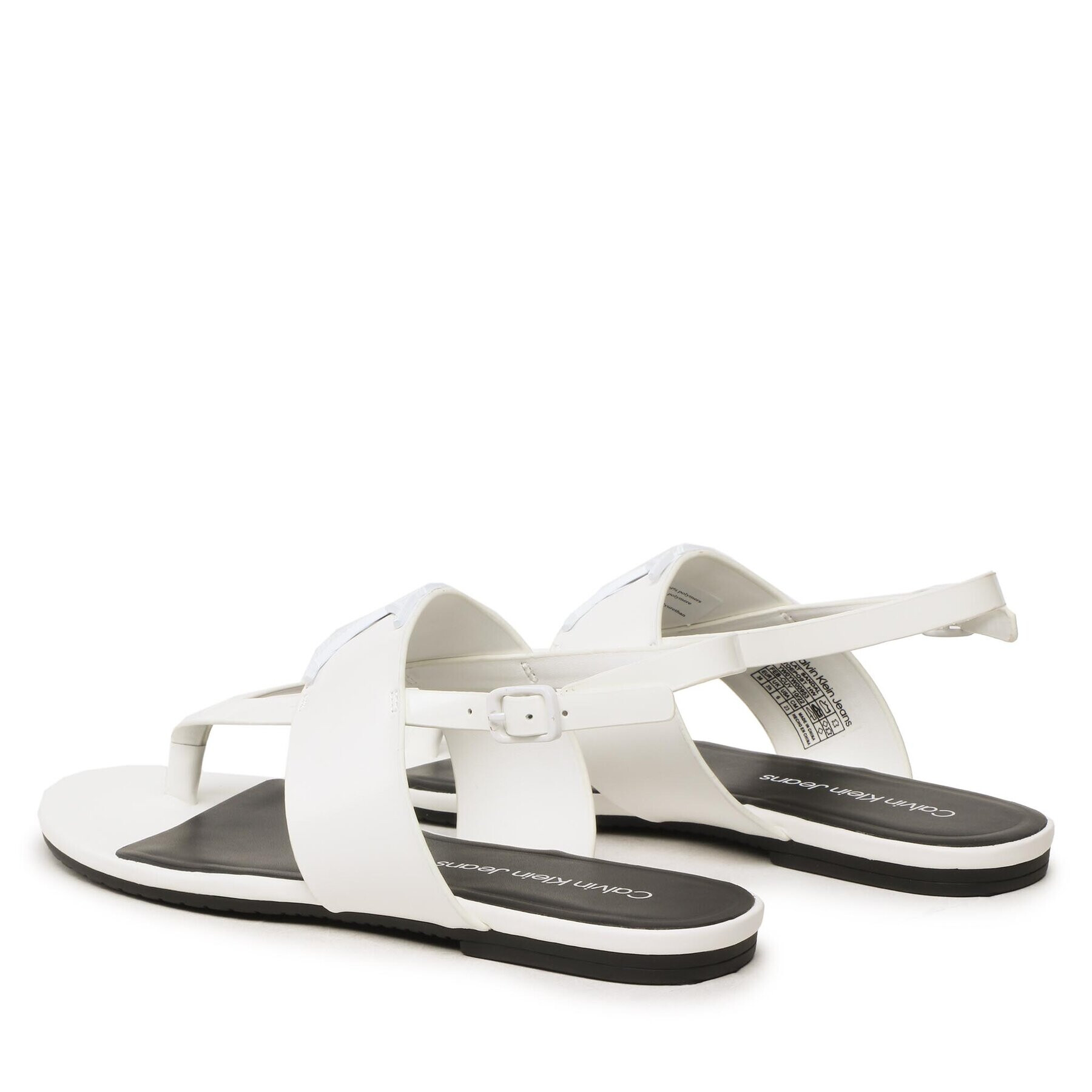 Calvin Klein Jeans Сандали Flat Sndal Toepost Hw YW0YW00953 Бял - Pepit.bg