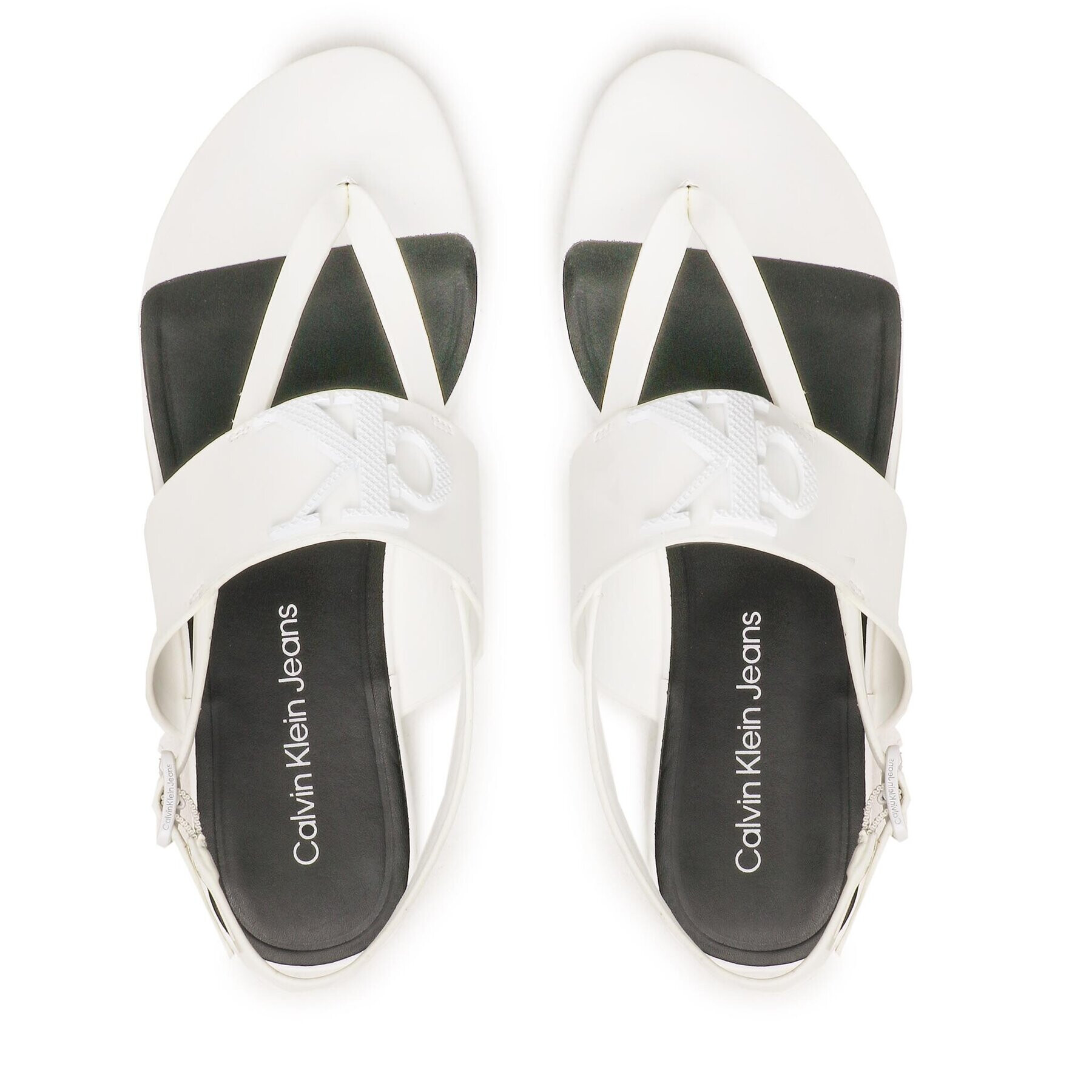 Calvin Klein Jeans Сандали Flat Sndal Toepost Hw YW0YW00953 Бял - Pepit.bg