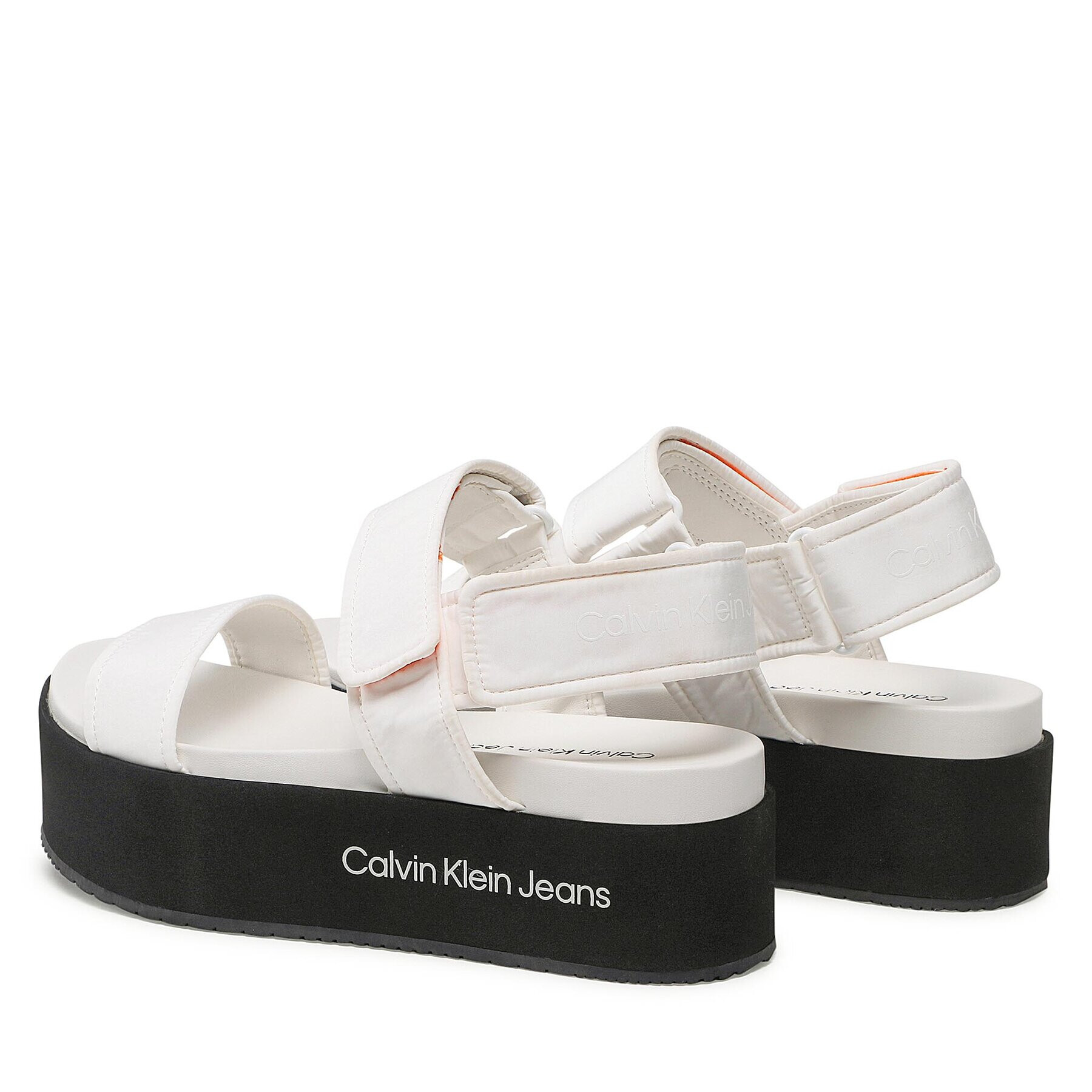 Calvin Klein Jeans Сандали Flatform Sandal Softny YW0YW00965 Бял - Pepit.bg