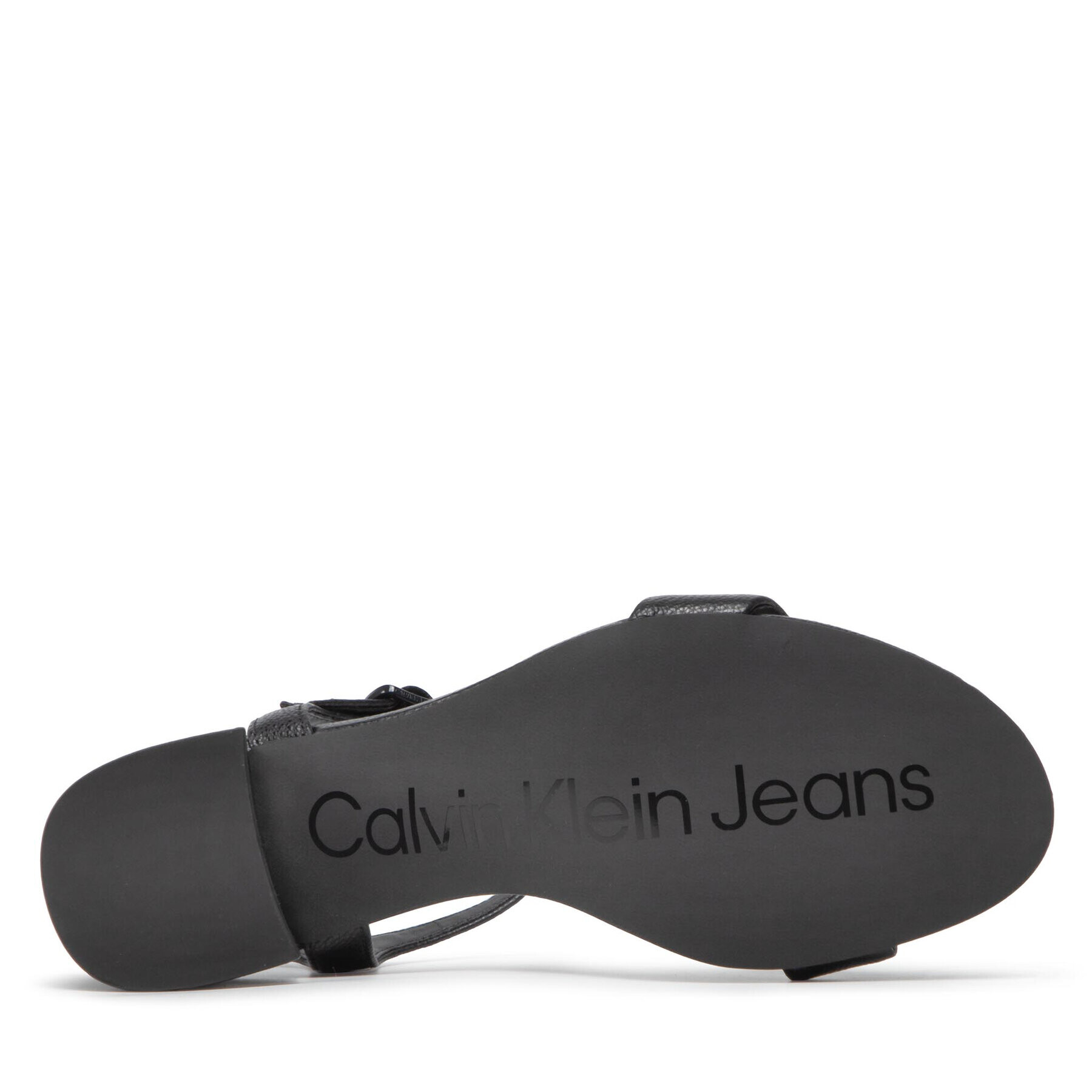 Calvin Klein Jeans Сандали Heel Sandal Strap Lth YW0YW00554 Черен - Pepit.bg