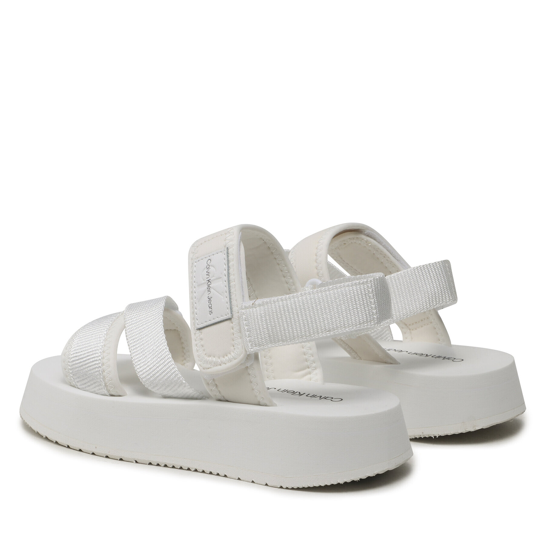 Calvin Klein Jeans Сандали Prefresato Sandal Bagde YW0YW00967 Бял - Pepit.bg