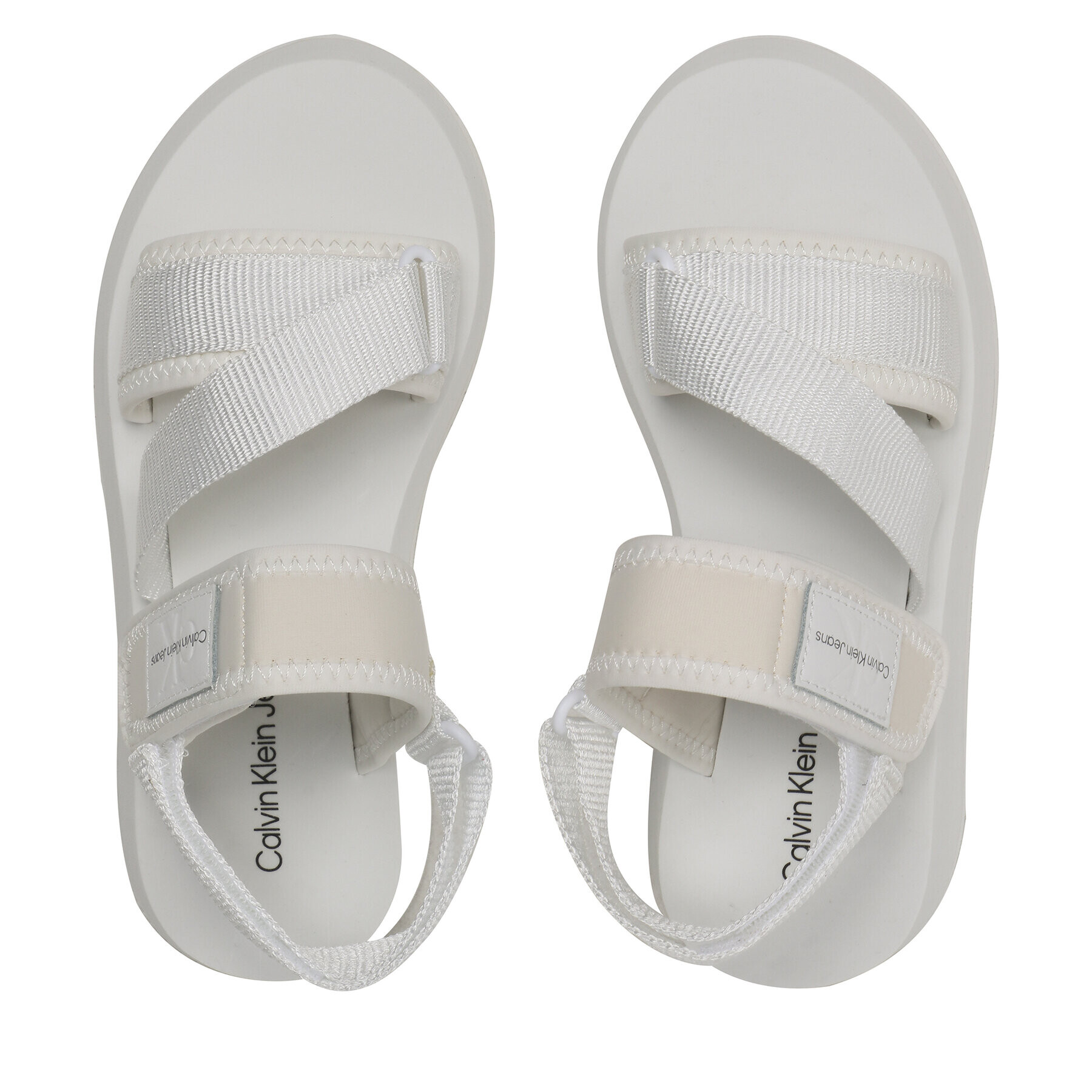 Calvin Klein Jeans Сандали Prefresato Sandal Bagde YW0YW00967 Бял - Pepit.bg