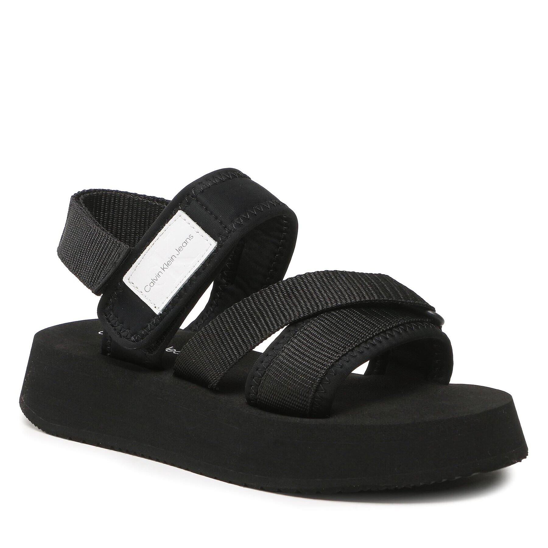 Calvin Klein Jeans Сандали Prefresato Sandal Bagde YW0YW00967 Черен - Pepit.bg