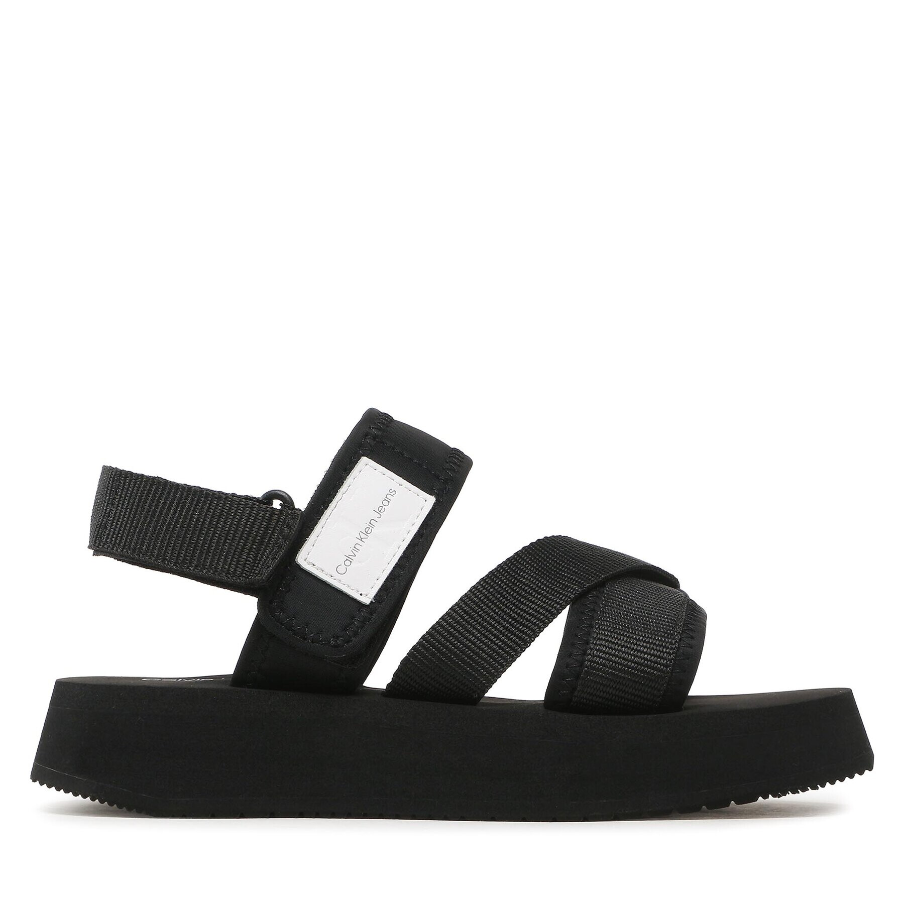 Calvin Klein Jeans Сандали Prefresato Sandal Bagde YW0YW00967 Черен - Pepit.bg