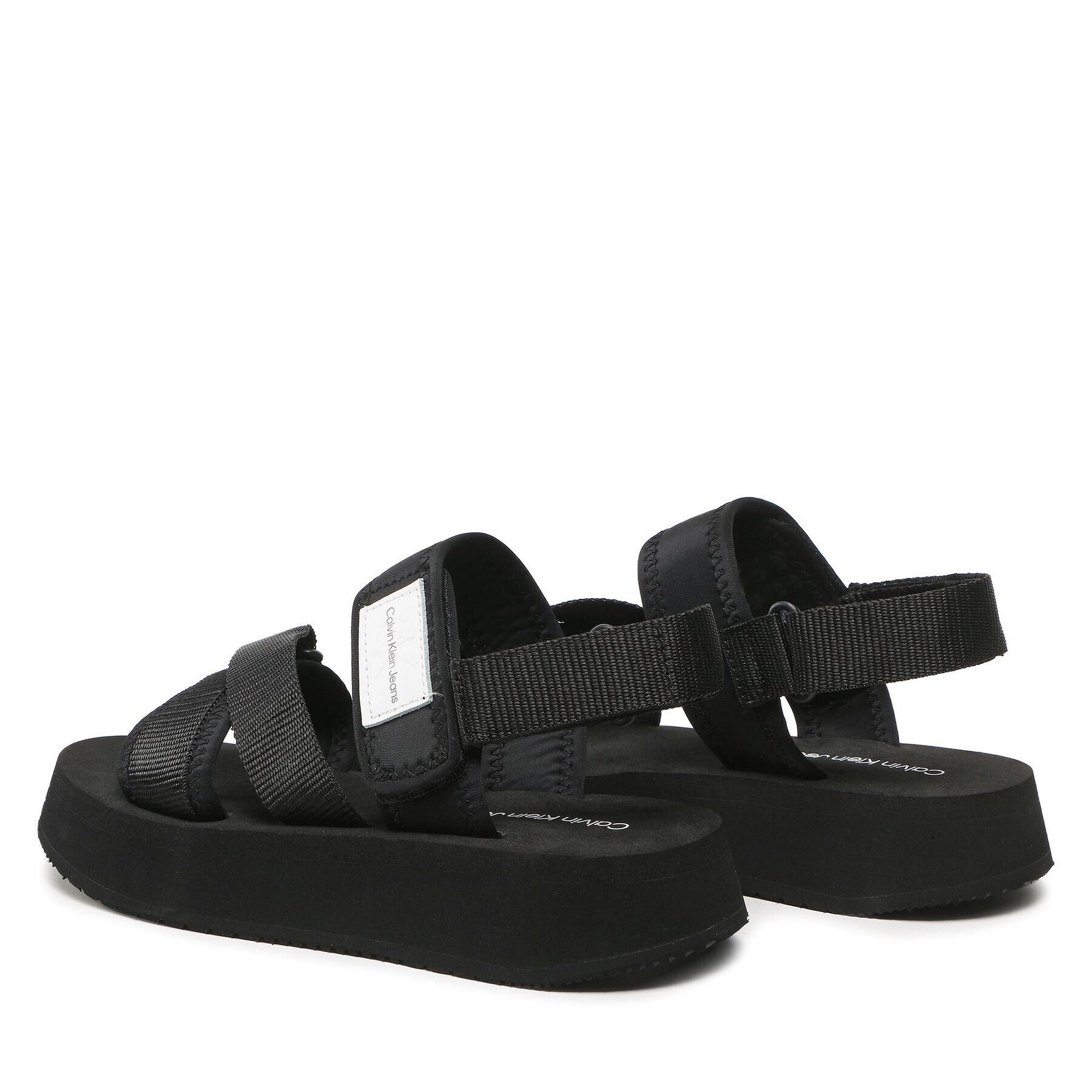 Calvin Klein Jeans Сандали Prefresato Sandal Bagde YW0YW00967 Черен - Pepit.bg