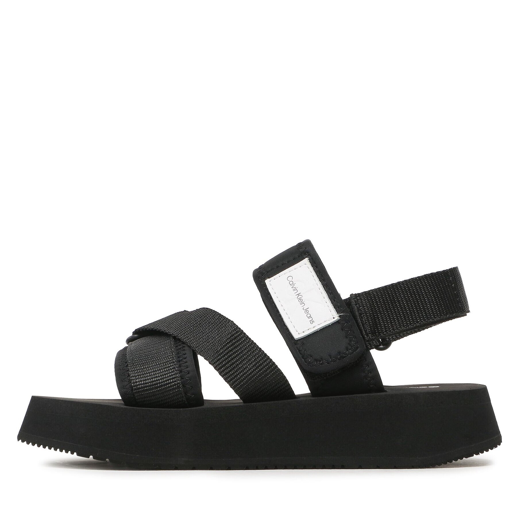 Calvin Klein Jeans Сандали Prefresato Sandal Bagde YW0YW00967 Черен - Pepit.bg