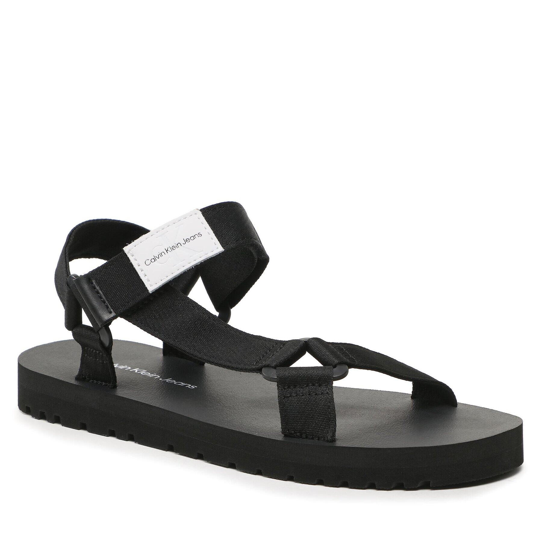 Calvin Klein Jeans Сандали Prefresato Webbing Strap Badge YM0YM00639 Черен - Pepit.bg
