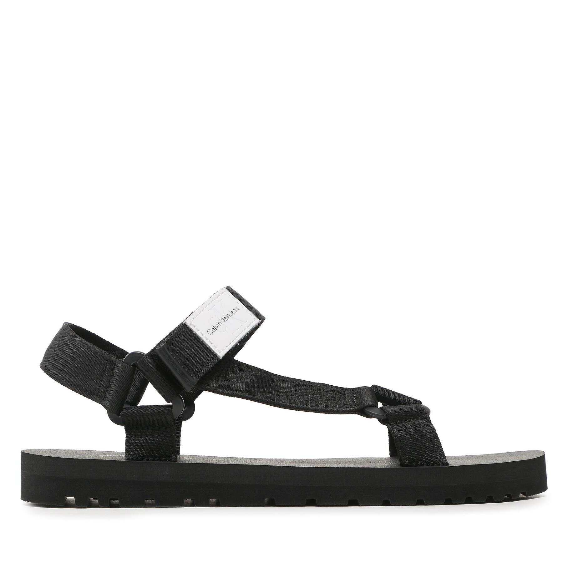 Calvin Klein Jeans Сандали Prefresato Webbing Strap Badge YM0YM00639 Черен - Pepit.bg