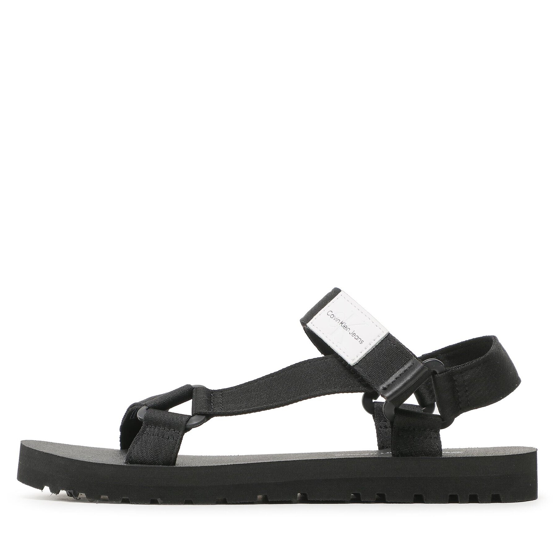 Calvin Klein Jeans Сандали Prefresato Webbing Strap Badge YM0YM00639 Черен - Pepit.bg