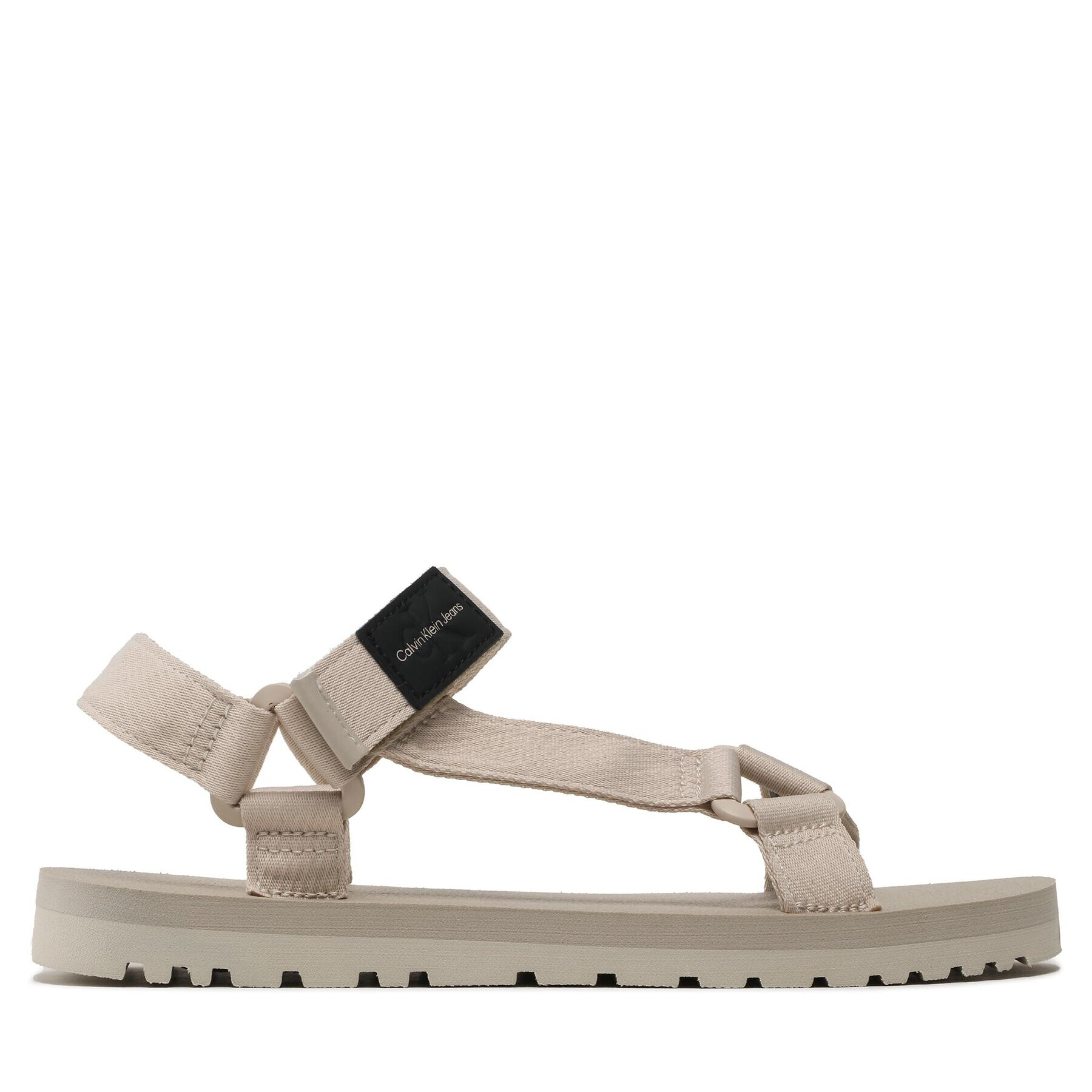 Calvin Klein Jeans Сандали Prefresato Webbing Strap Badge YM0YM00639 Сив - Pepit.bg